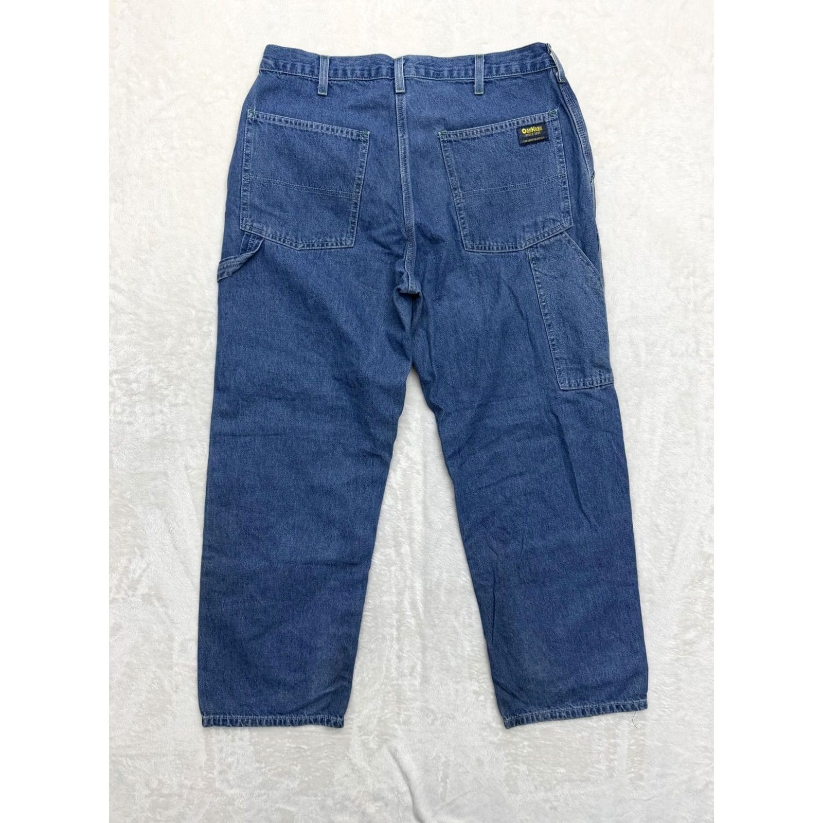 Vintage OshKosh B'gosh Carpenter Jeans Mens 32x30 Blue Denim Relaxed Straight Workwear Jeans Mens Size US 32 / EU 48 - 7 Thumbnail