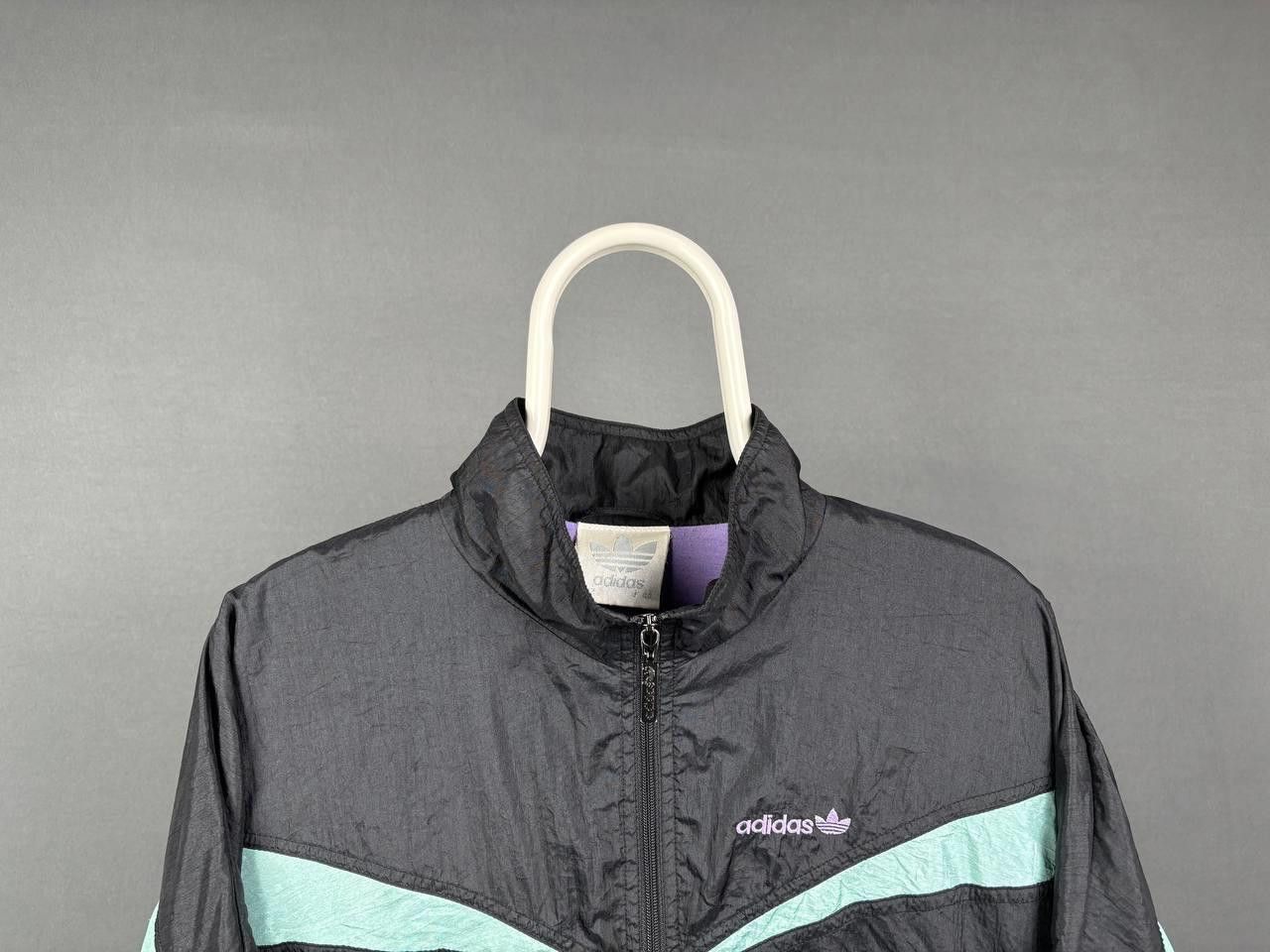Adidas Adidas Windbreaker Jacket Size M Blue Full Zip Retro Size US M / EU 48-50 / 2 - 2 Thumbnail