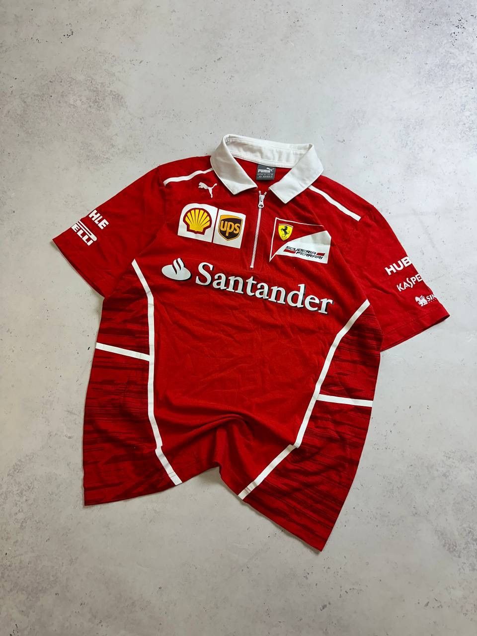 Ferrari Vintage Scuderia Ferarri Santander Racing F-1 Polo Puma M Size US M / EU 48-50 / 2 - 2 Thumbnail