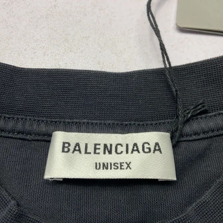 Balenciaga Balenciaga Embroidered Logo Black T-Shirt 0079-2507 Size S / US 4 / IT 40 - 3 Thumbnail