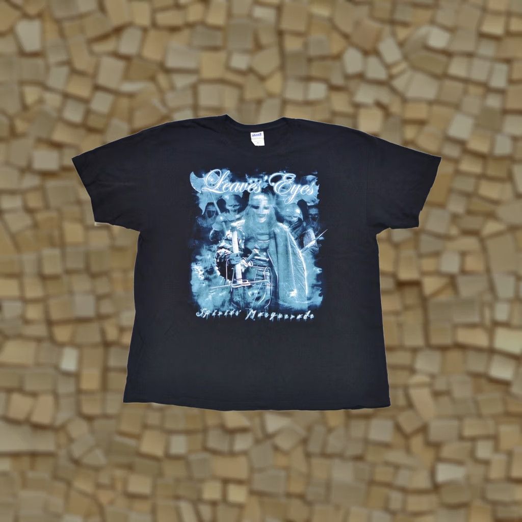 Anvil VINTAGE Anvil Shirt Mens XL Rare Leaves' Eyes Spirits Masquerade North America 2014 Tour T-Shirt Black XL Men's Spirit Eye 2010s Mascot Tour Size US XL / EU 56 / 4 - 1 Thumbnail