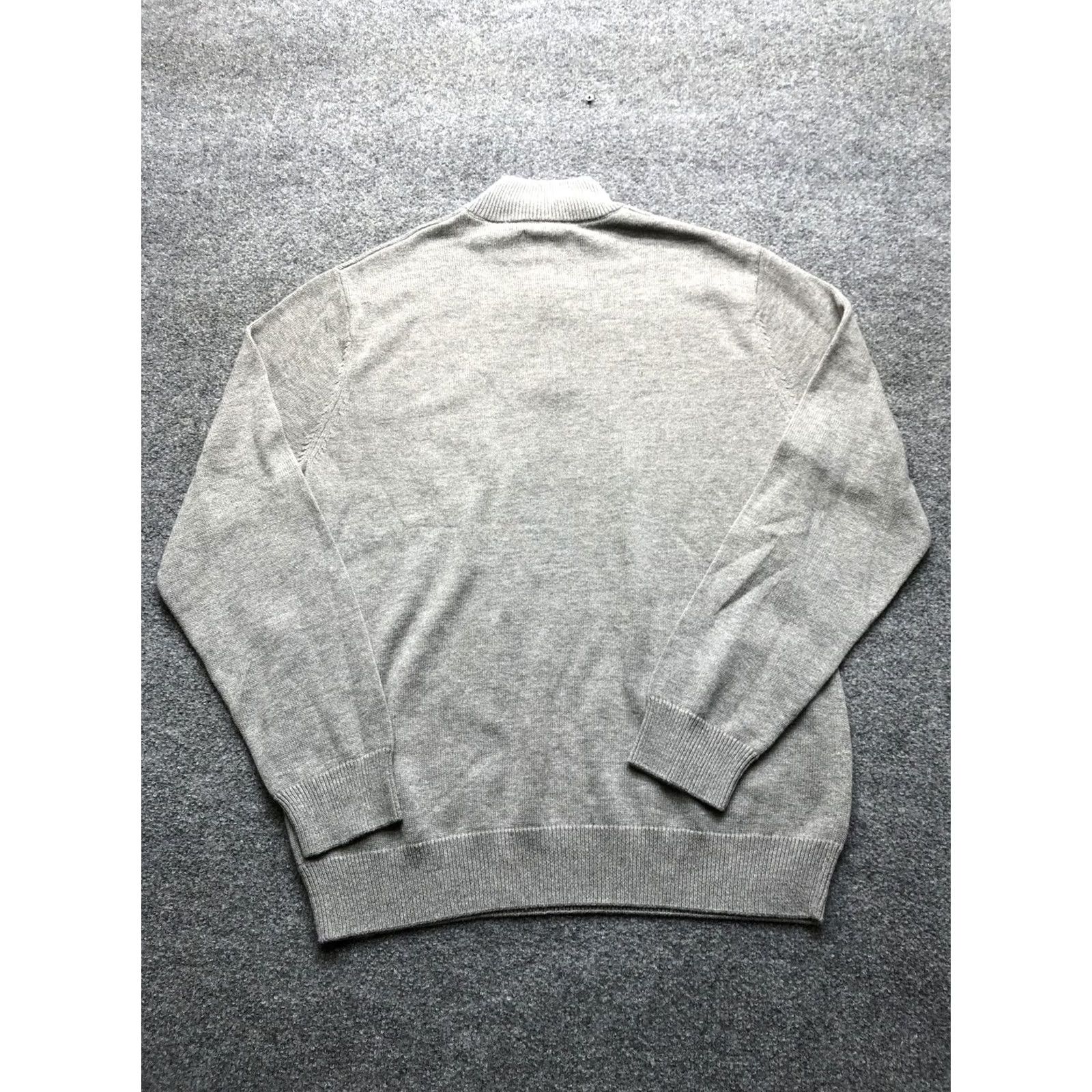 Chaps Chaps Sweater Mens Medium Gray Mock Neck 1/4 Zip Knit Pullover Logo Casual Size US M / EU 48-50 / 2 - 5 Thumbnail