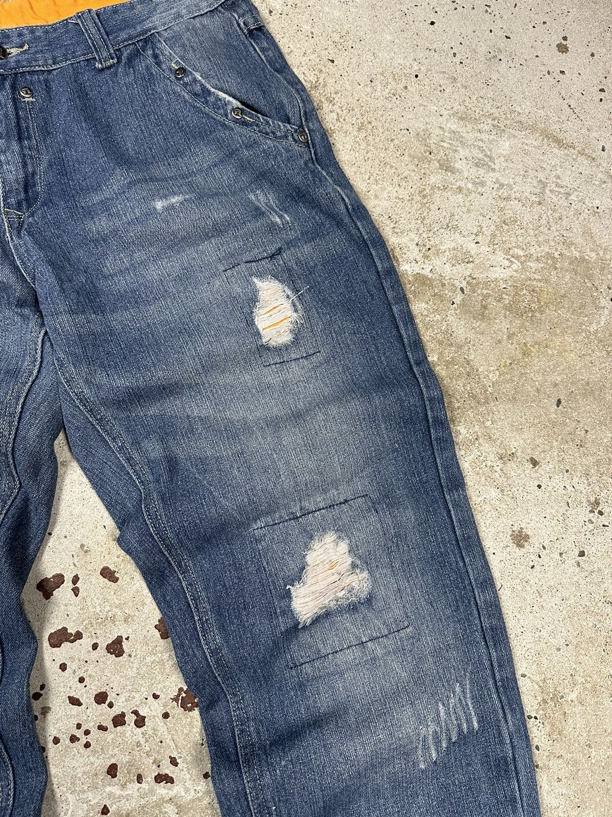 Japanese Brand × Vintage Vintage Y2K Japanese Reworked Baggy Denim Pants Jeans Size US 33 - 5 Thumbnail