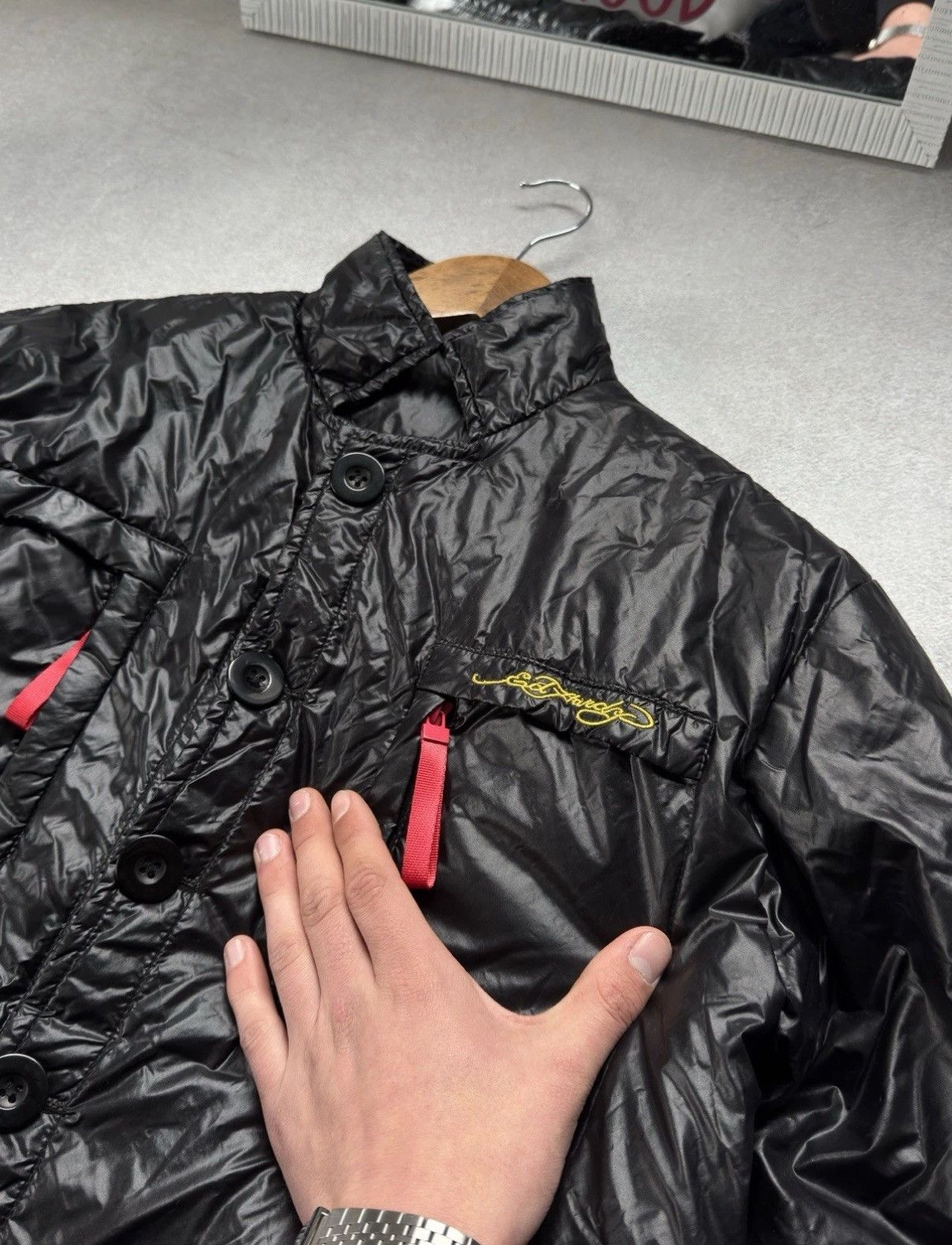 Ed Hardy Vintage Ed Hardy By Christian Audigier Big Logo Nylon Jacket Size US M / EU 48-50 / 2 - 6 Thumbnail