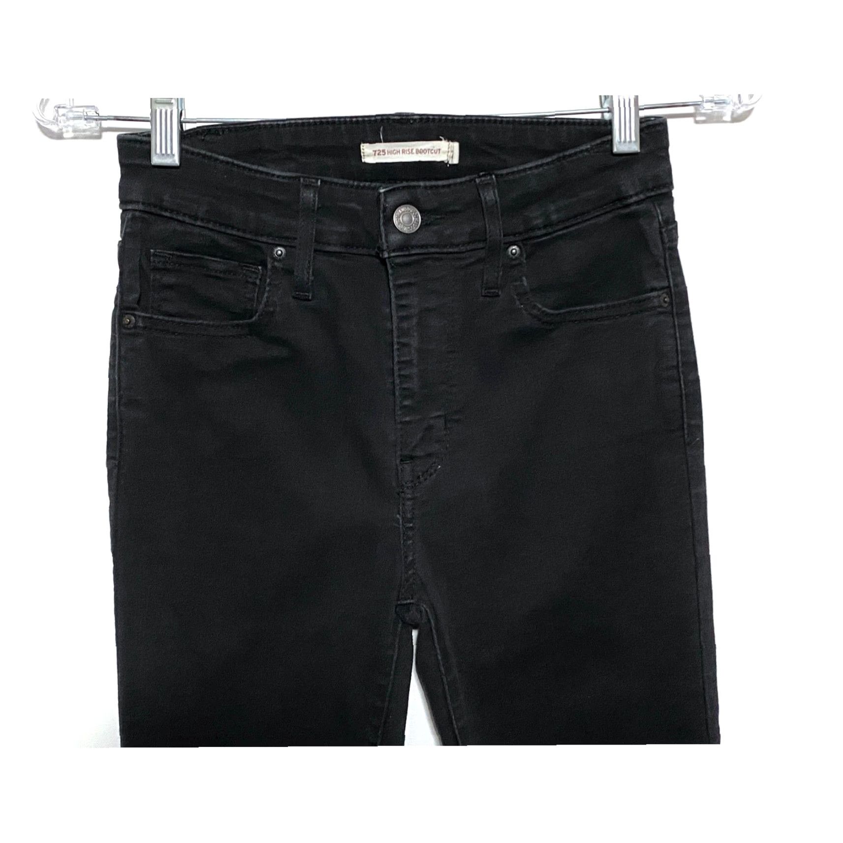Levi's VINTAGE Levi's 725 High Rise Bootcut Black Jeans Womens 23x26.5 Size 40" / US 18 - 3 Thumbnail