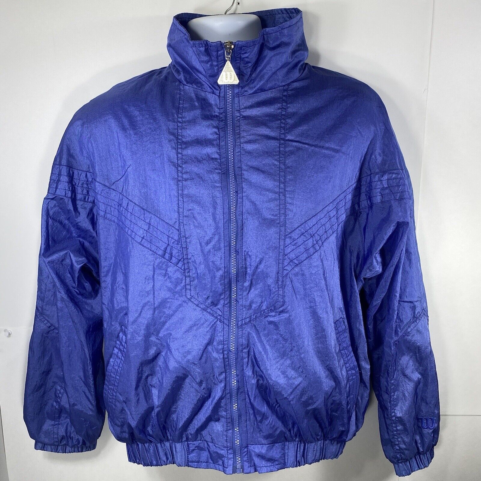 Vintage Vintage Wilson Medium Track Jacket Windbreaker Nylon Coat Size M / US 6-8 / IT 42-44 - 1 Thumbnail