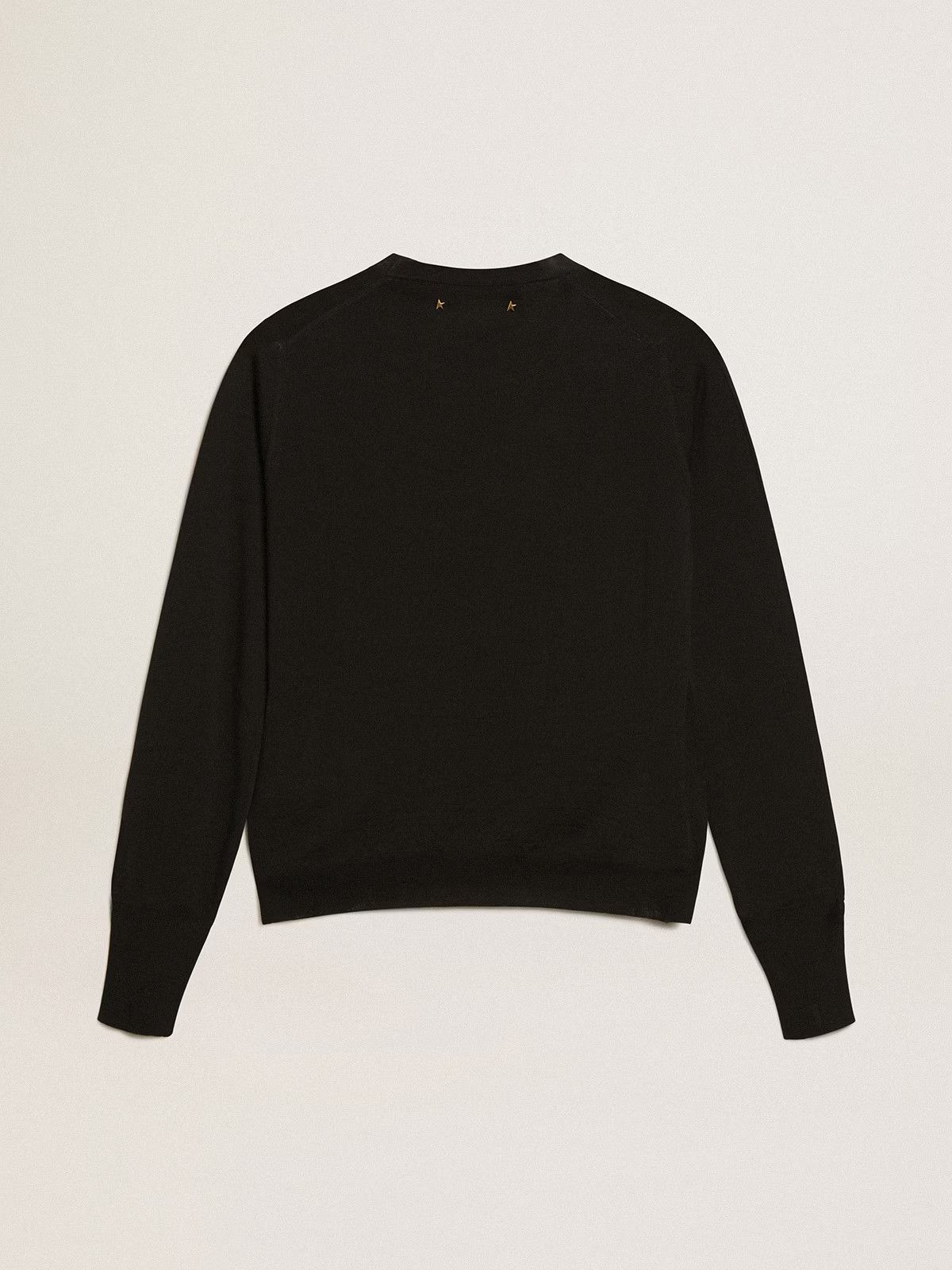 Golden Goose o1s22i1n1224 Wool Crewneck Sweater in Black Size M / US 6-8 / IT 42-44 - 4 Thumbnail