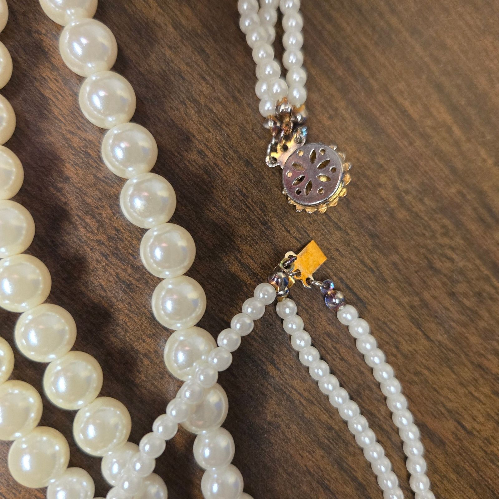 Vintage Vintage 1950s Style Multi-Strand Faux Pearl Necklace Size ONE SIZE - 7 Thumbnail