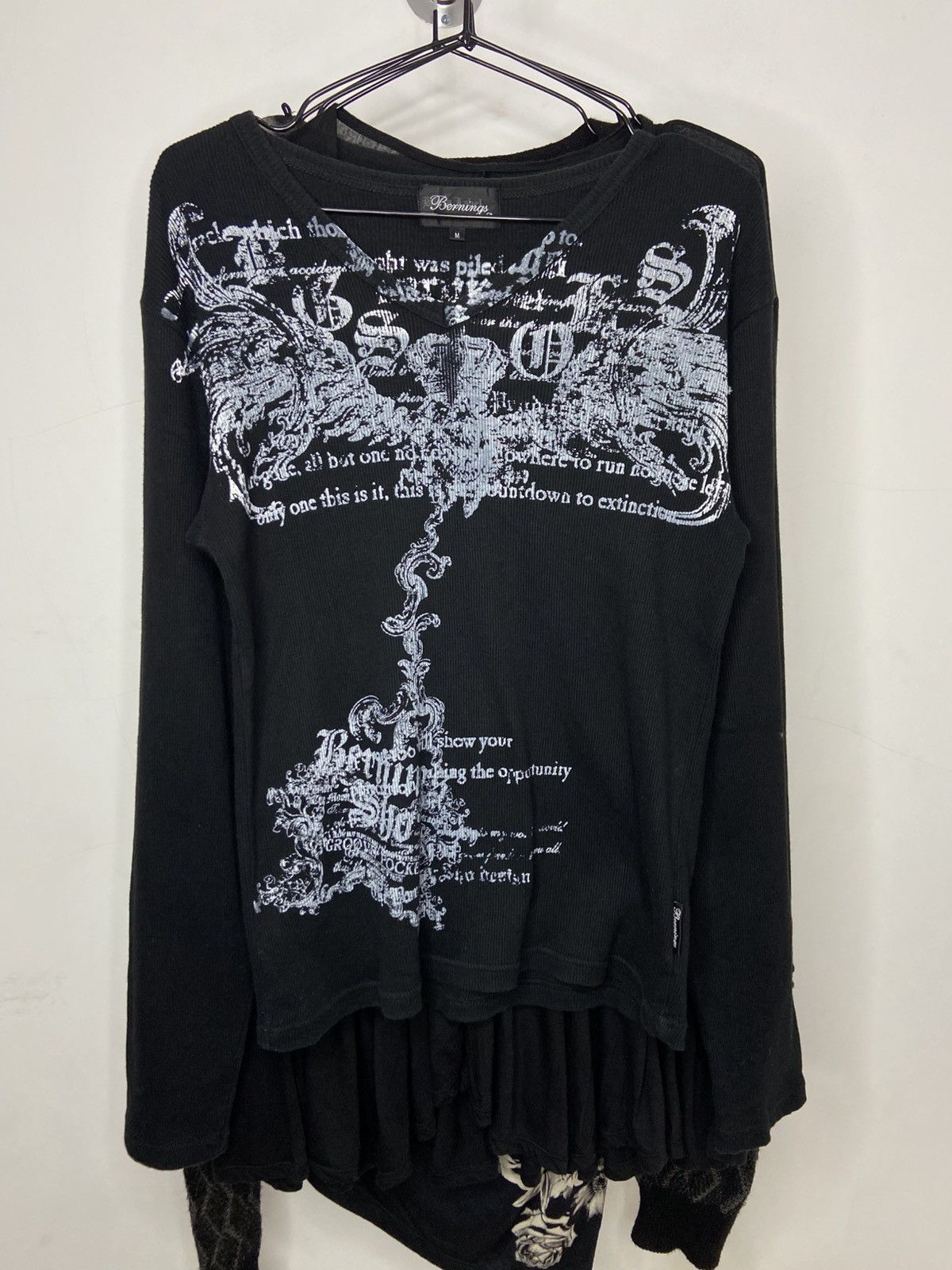 Japanese Brand × Le Grande Bleu (L.G.B.) 🔥Bernings Sho🔥 Y2K Japan Punk Poem Wings Thermal Size US M / EU 48-50 / 2 - 14 Thumbnail