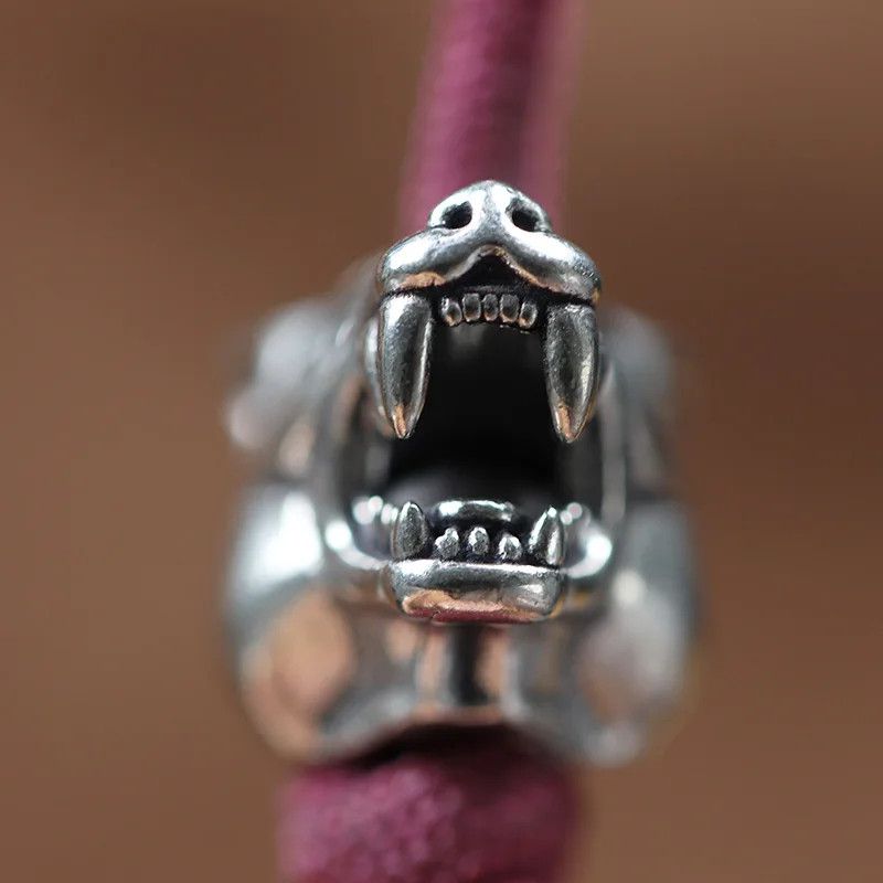 Handmade 3Pcs Wolf Knife Beads Paracord Bead Zipper Umbrella Rope Size ONE SIZE - 2 Thumbnail