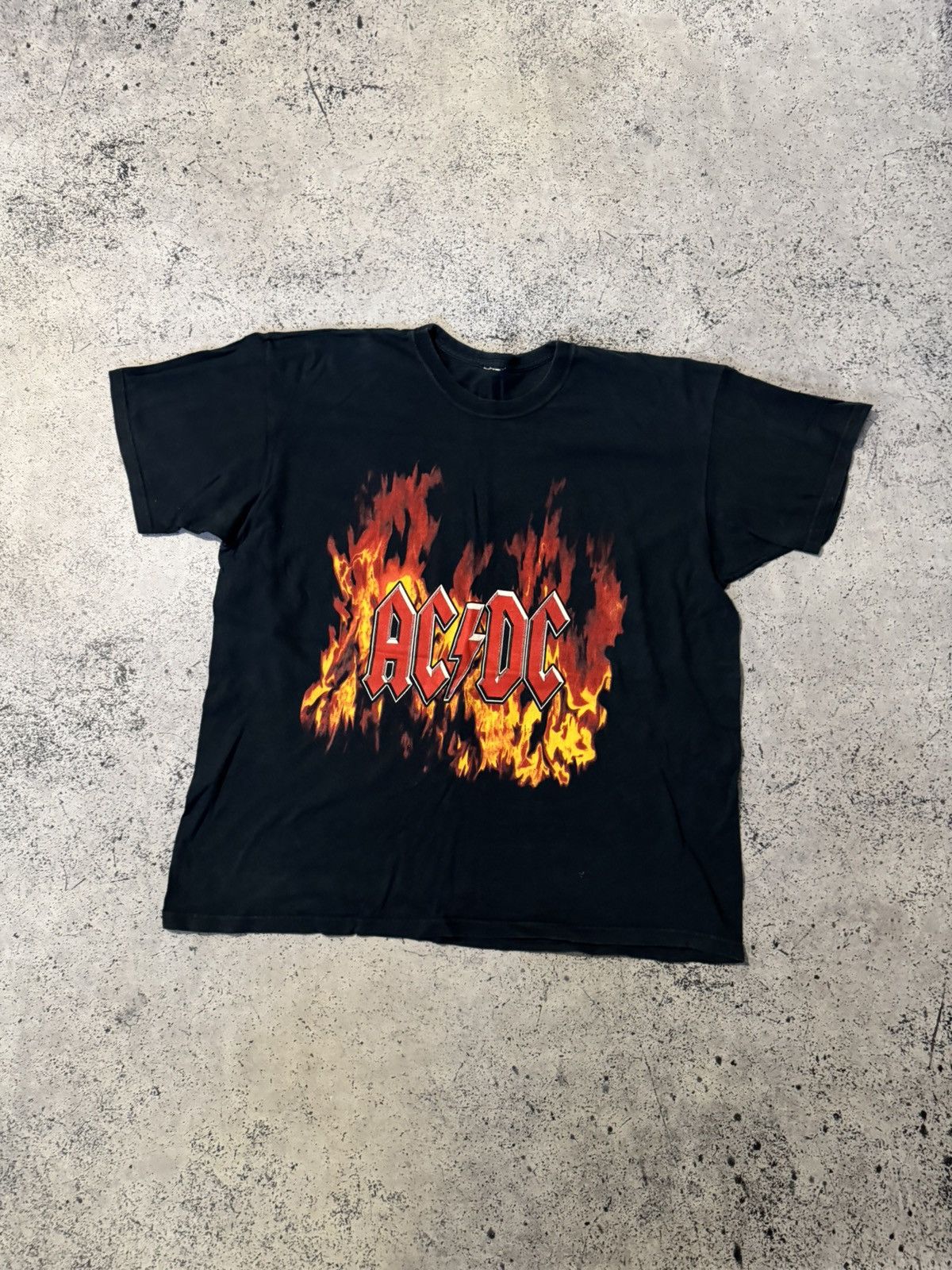 AC/DC AC/DC Vintage Flame Overprinted Tshirt Size XXL Size US XXL / EU 58 / 5 - 1 Thumbnail