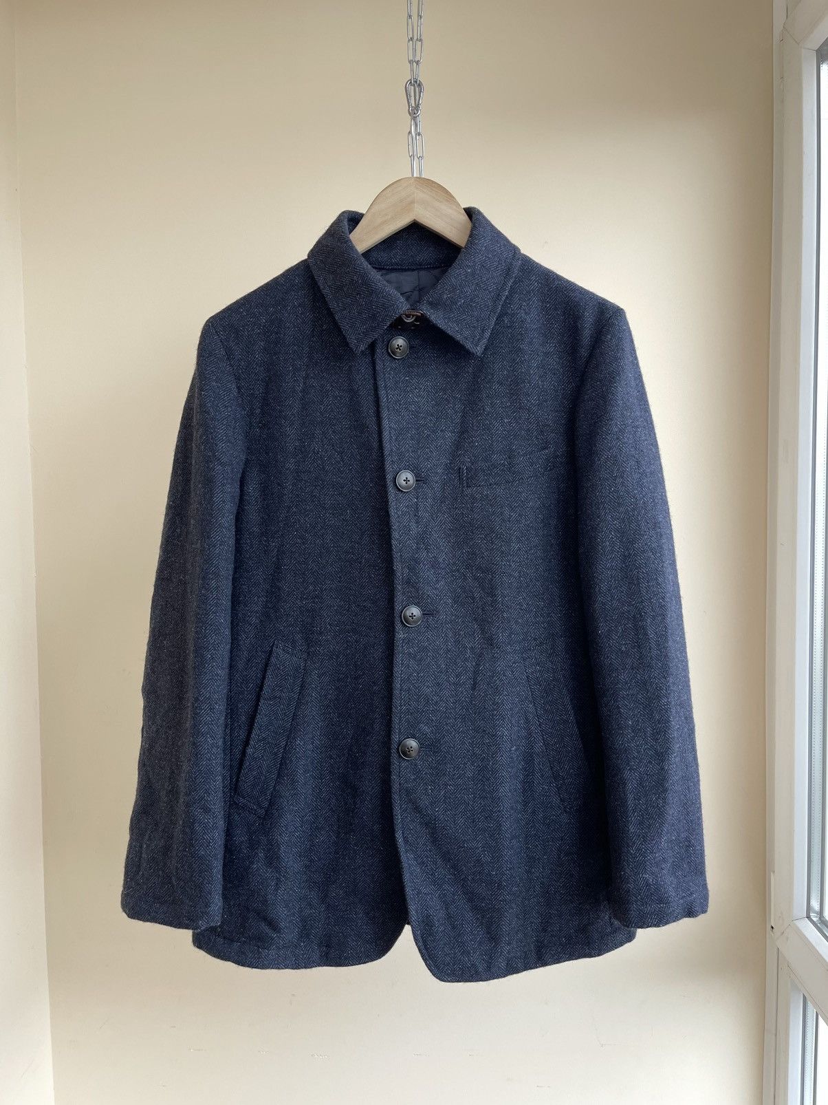 Comme Ca Ism Comme Ca Ism Herringbone Tweed Wool Blend Half Coat Size US S / EU 44-46 / 1 - 3 Thumbnail