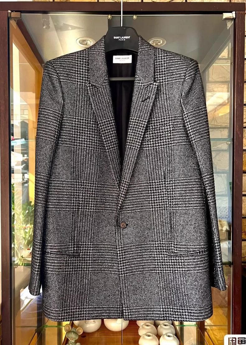 Saint Laurent Paris saint laurent black silver blazer-2507 Size US S / EU 44-46 / 1 - 8 Thumbnail