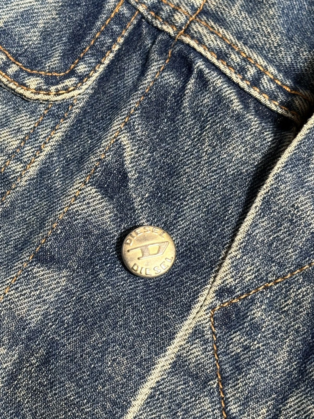 Diesel × Vintage Diesel Denim Washed Jacket Ruined Effect 00s Size S / US 4 / IT 40 - 5 Thumbnail