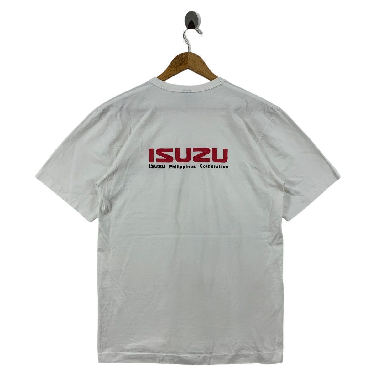 Japanese Brand Vintage ISUZU Spellout white tee Size US XXL / EU 58 / 5 - 1 Thumbnail
