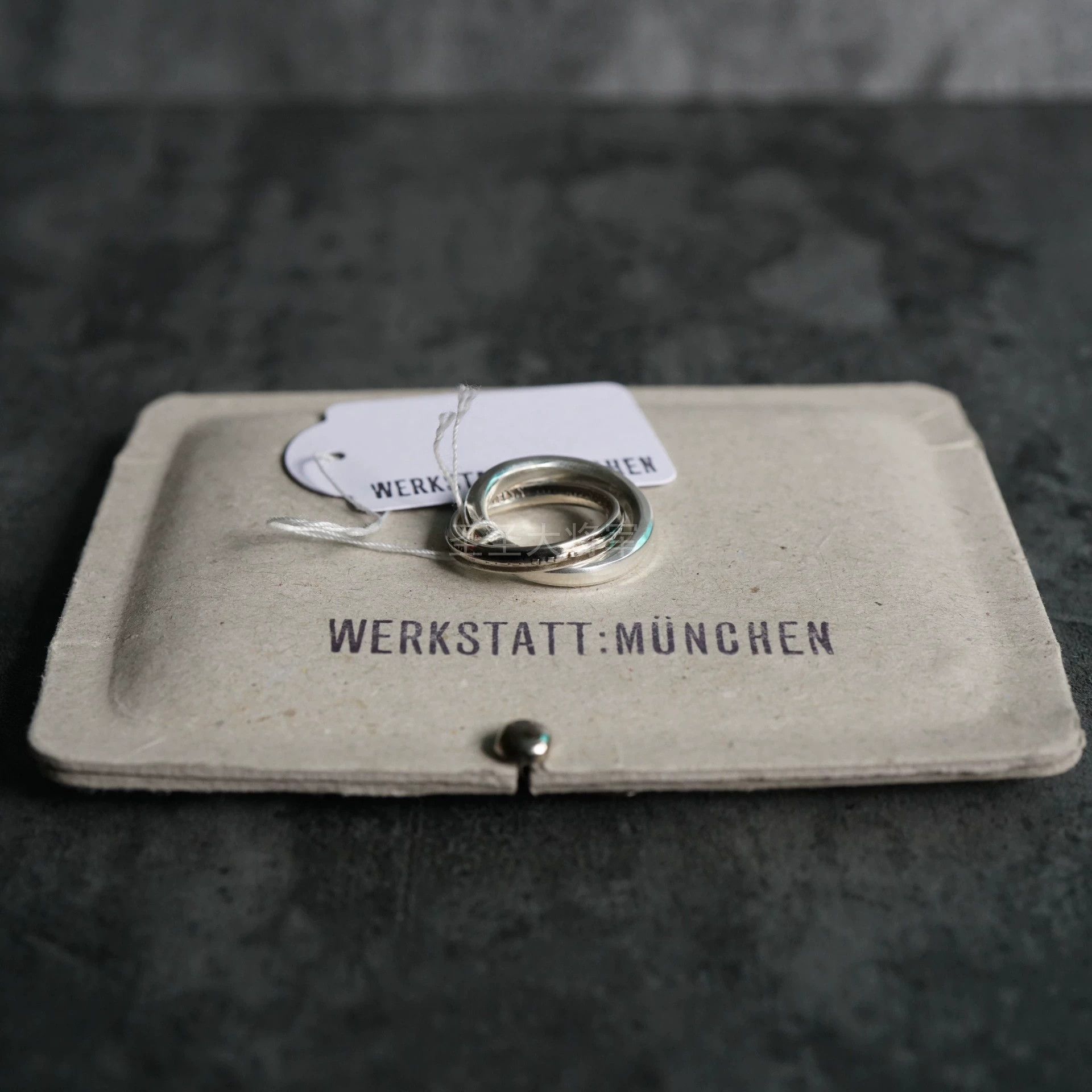 Werkstatt Munchen Werkstatt Munchen M1414 E.L. Cross Double Ring Engraved Size ONE SIZE - 3 Thumbnail