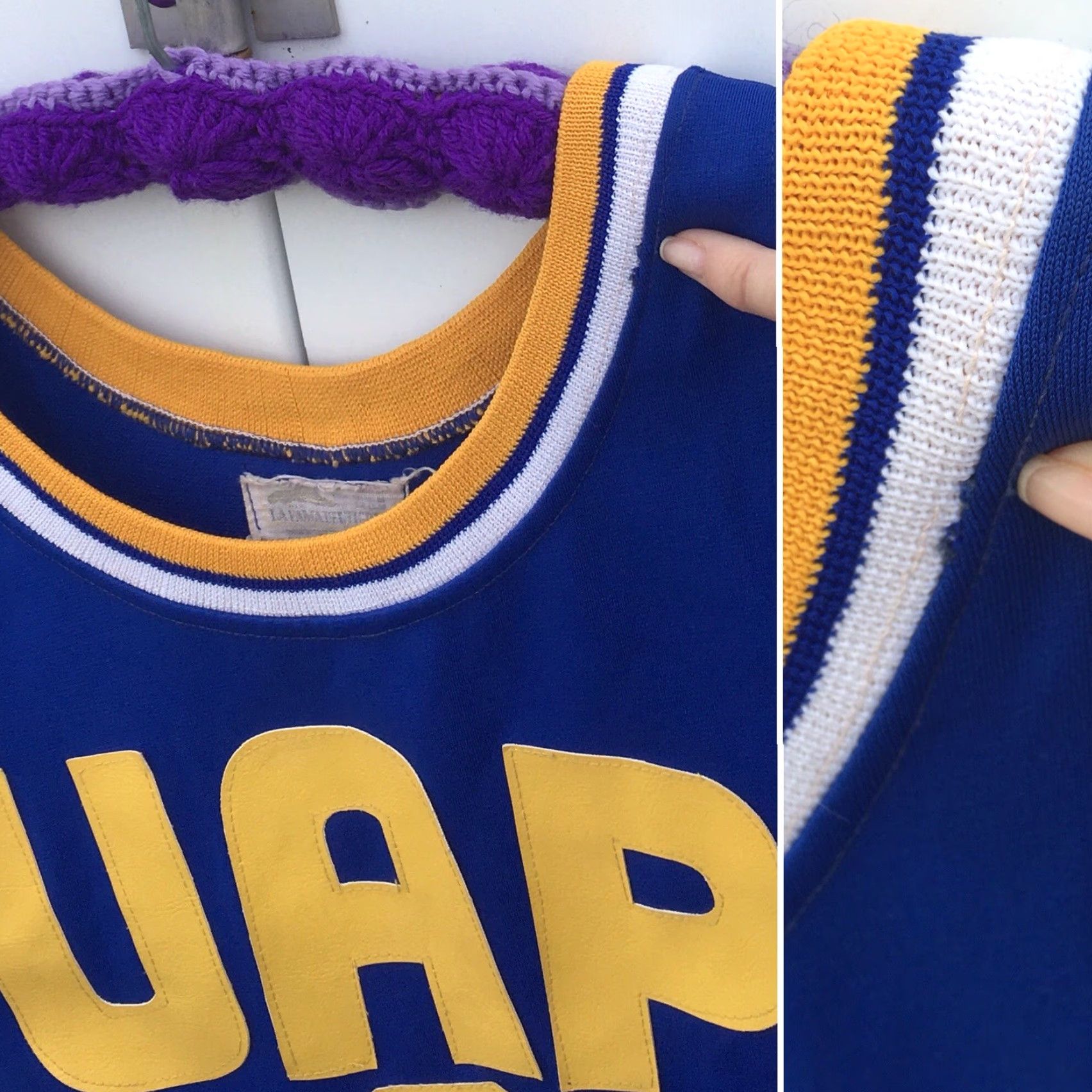 Vintage Vintage La Fama Del Tigre UAP 6 Tank Top Jersey Blue Yellow White M Shirt Womens Size M / US 6-8 / IT 42-44 - 6 Thumbnail