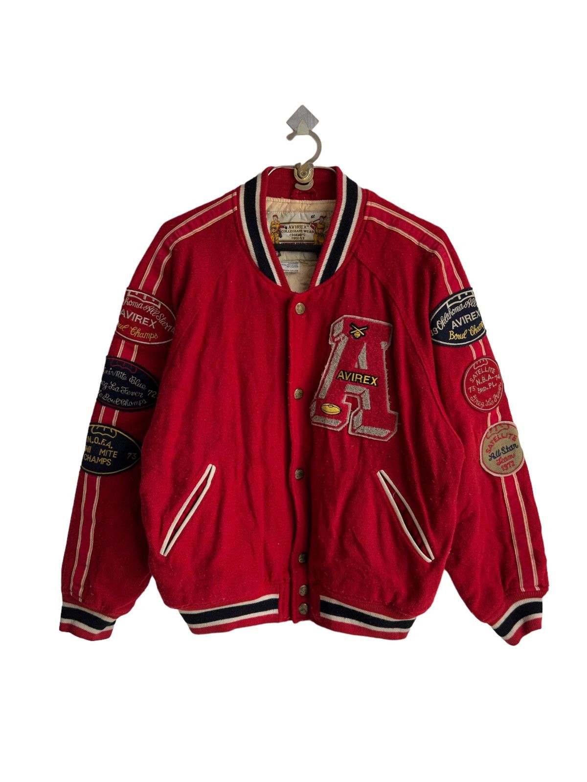 Aero Leathers × Avirex × Vintage 50s Avirex Champs Collegiate Patches Varsity Baseball Jacket Size US L / EU 52-54 / 3 - 1 Thumbnail
