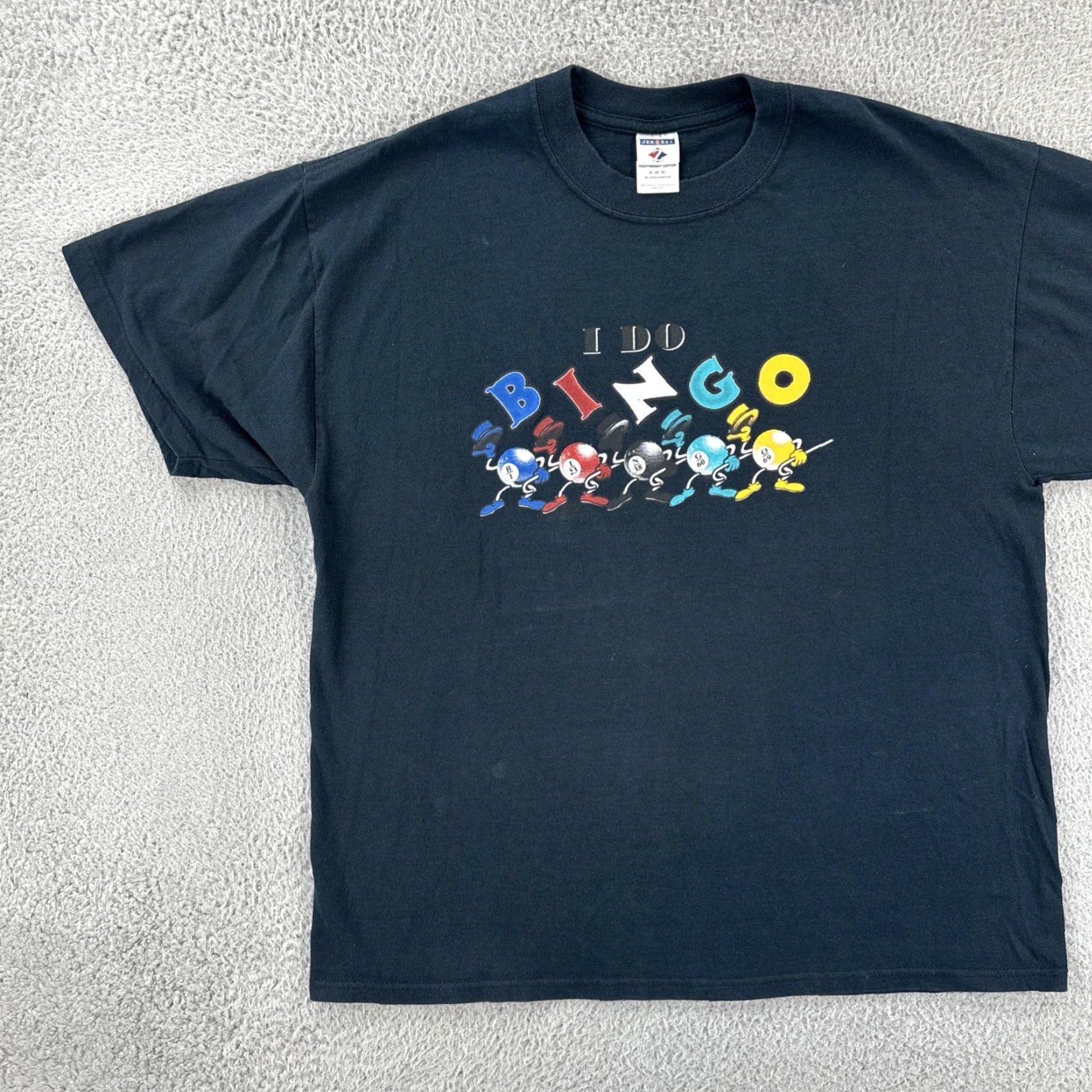 Jerzees VINTAGE Jerzees Adult XL Black Short Sleeve T Shirt I Do Bingo Graphic Print Y2K Size US XL / EU 56 / 4 - 3 Thumbnail