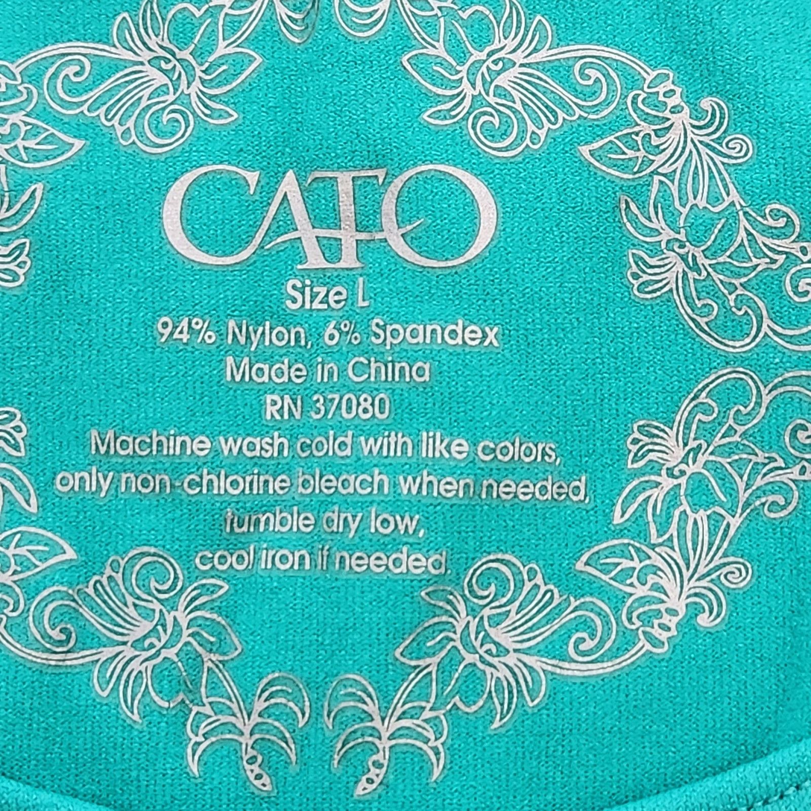 Other Cato Green Blue Round Neck Sleeveless Tank Top Large Stretch Size L / US 10 / IT 46 - 4 Thumbnail