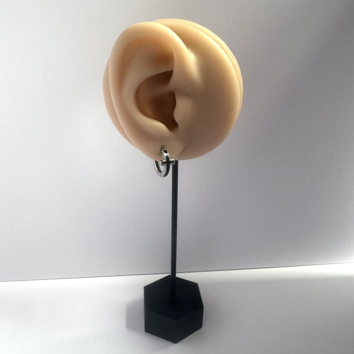 Other Cross Hoop Earrings for Men Women Punk Hip Hop Unisex Style Size ONE SIZE - 6 Thumbnail