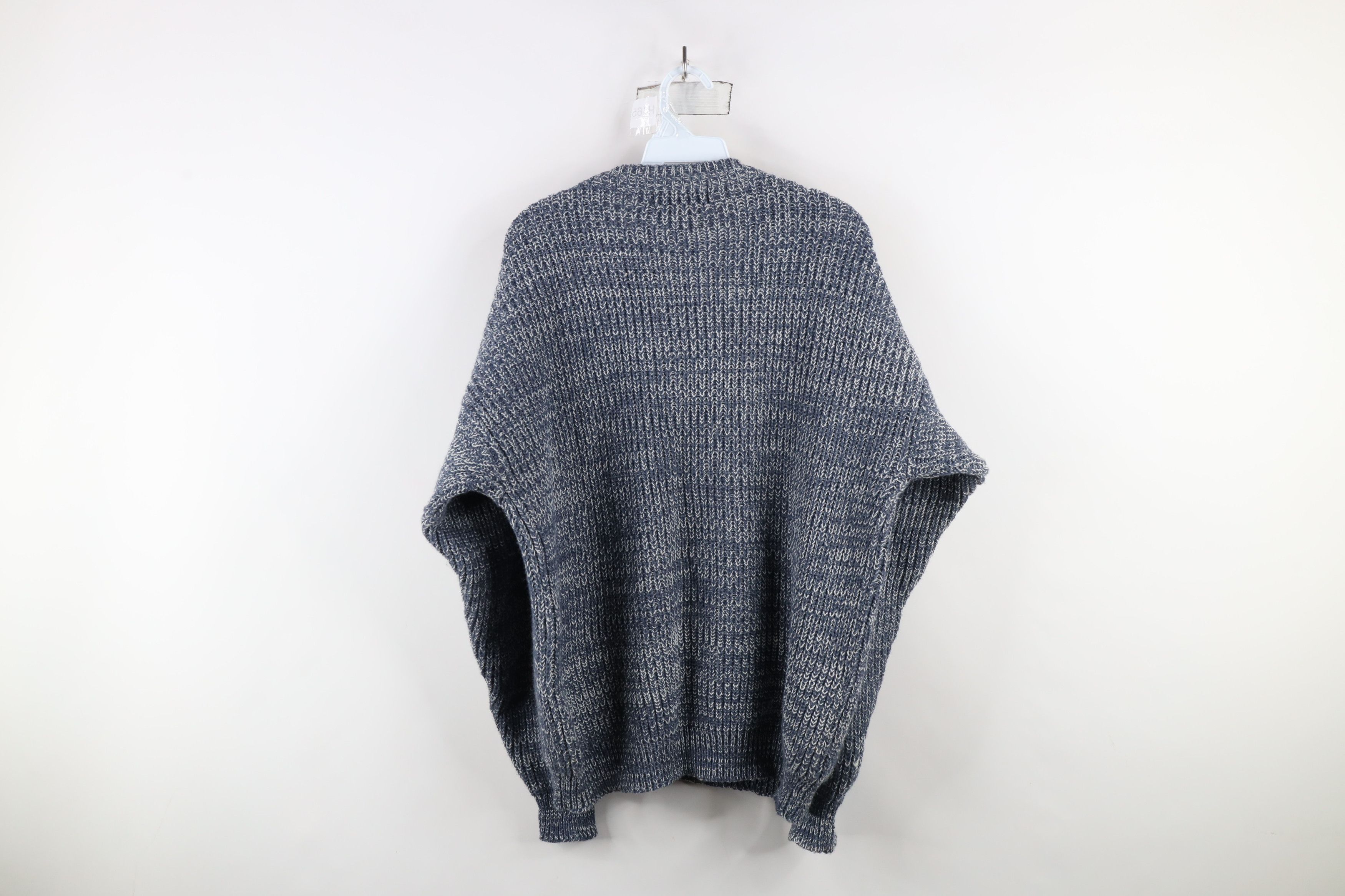 Vintage Vintage 90s Streetwear Ribbed Knit Crewneck Sweater Gray Size US L / EU 52-54 / 3 - 6 Thumbnail