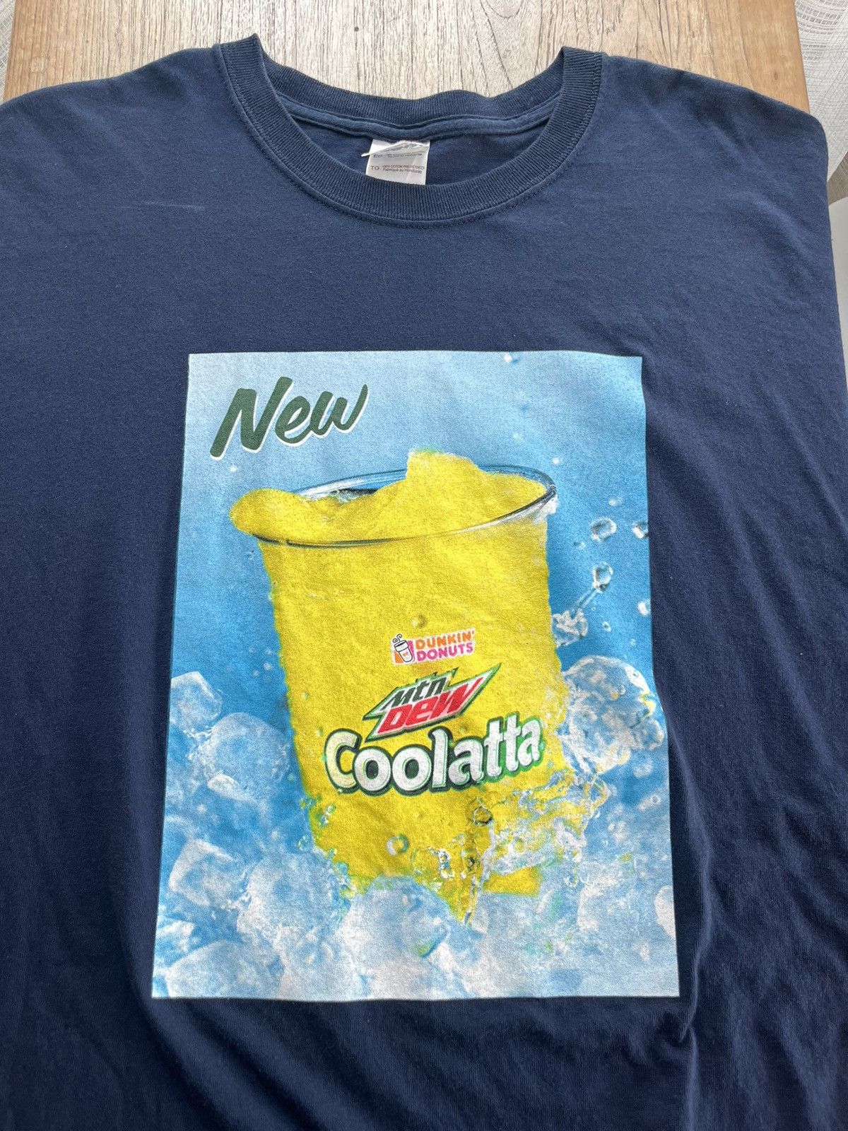 Junk Food × Mountain Dew × Vintage New Dunkin’Donuts Mountain Dew Coolatta Promo Tshirt Size US XL / EU 56 / 4 - 3 Thumbnail