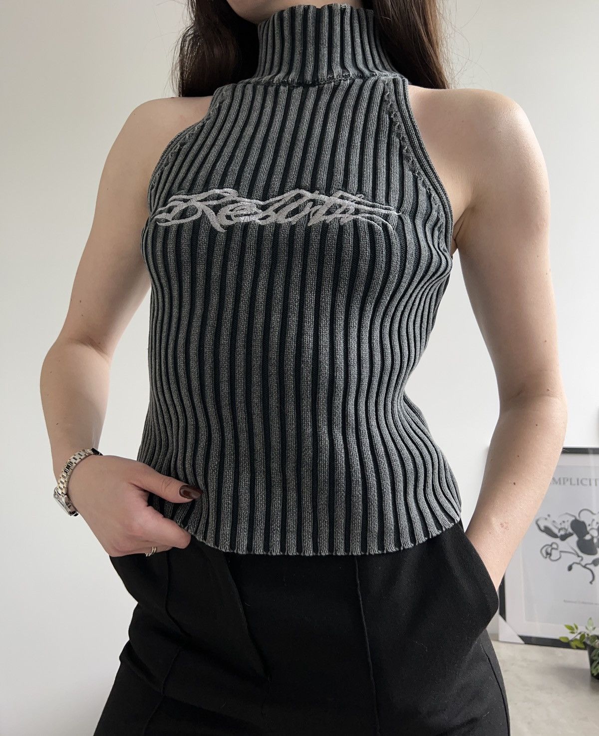 Vintage Knit Tank Top Y2K vintage Japanese style Size M / US 6-8 / IT 42-44 - 3 Thumbnail