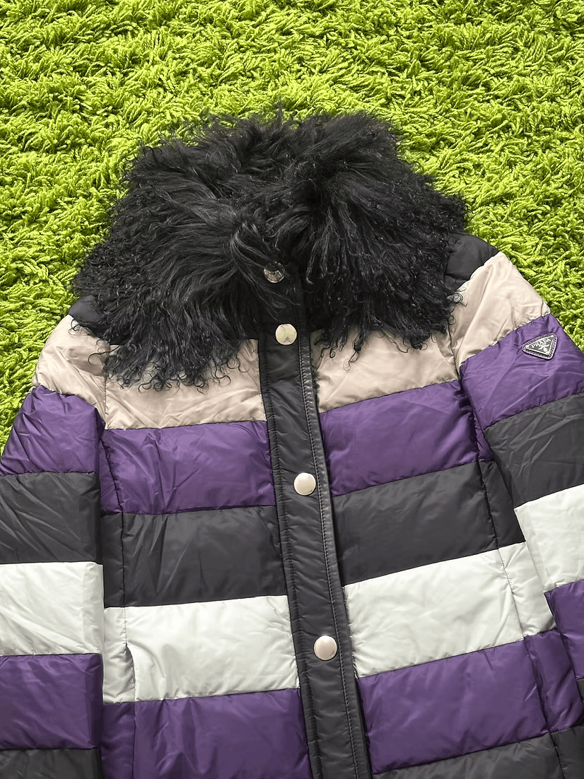 Prada FW2014 Mongolian Sheep Collar Colorblock Puffer Size US S / EU 44-46 / 1 - 2 Thumbnail