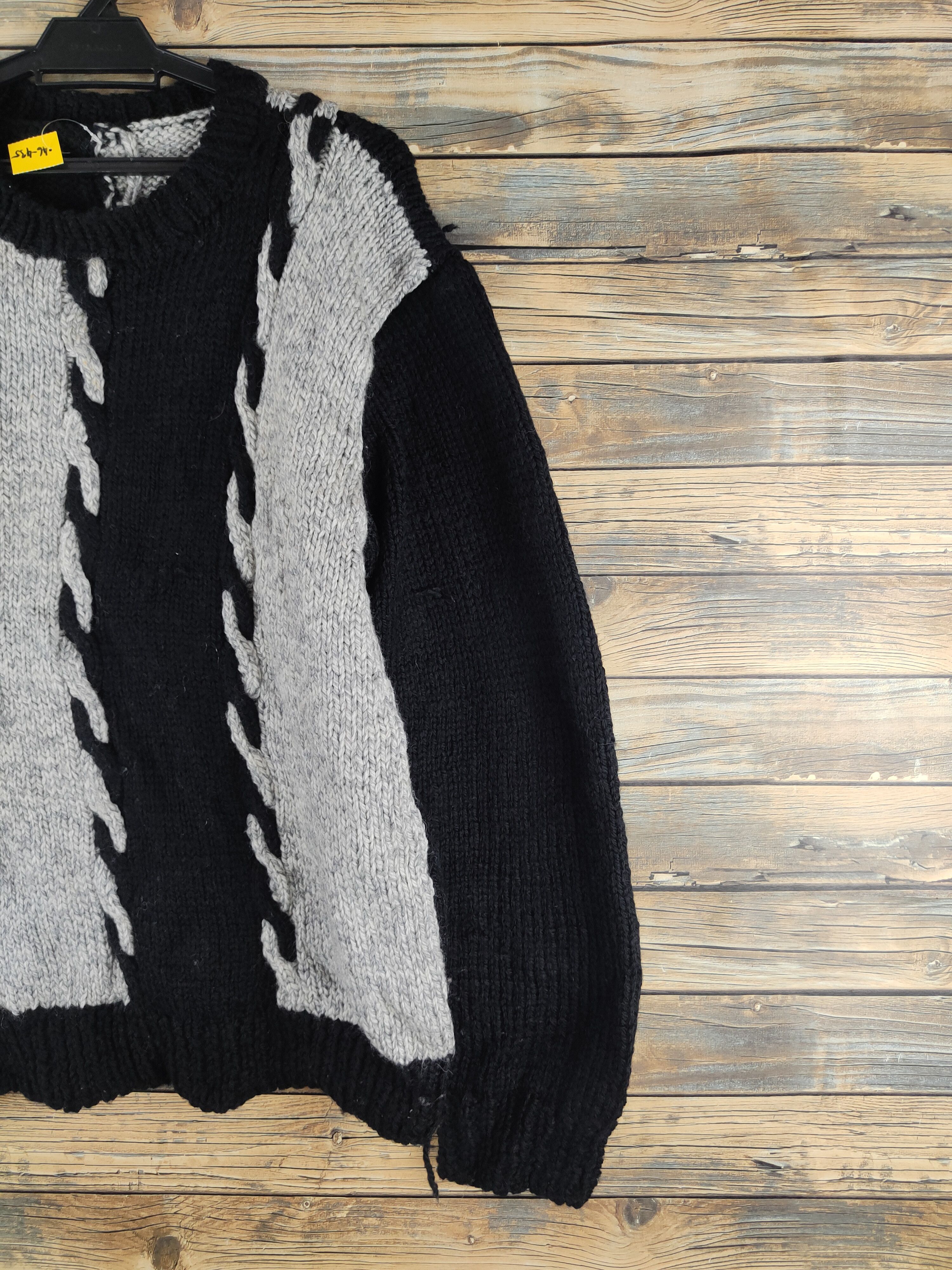 Japanese Brand DL Japanese Brand Black Gray Knitwear Sweatshirts #46-435 Size US L / EU 52-54 / 3 - 5 Thumbnail