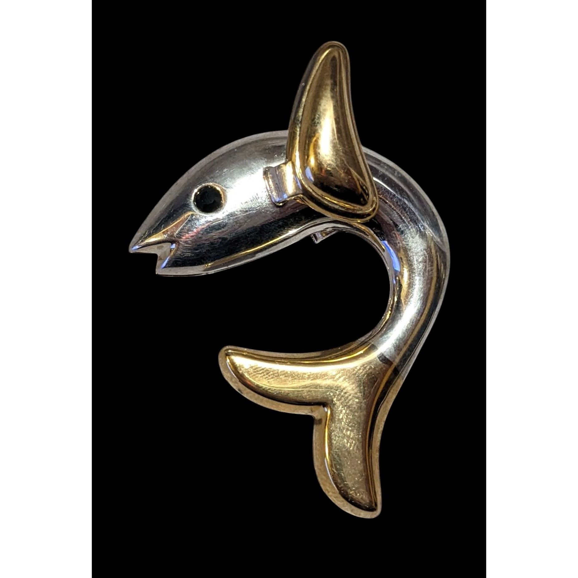 Other Vintage Silver And Gold Tone Fish Brooch/Pendant Size ONE SIZE - 1 Thumbnail