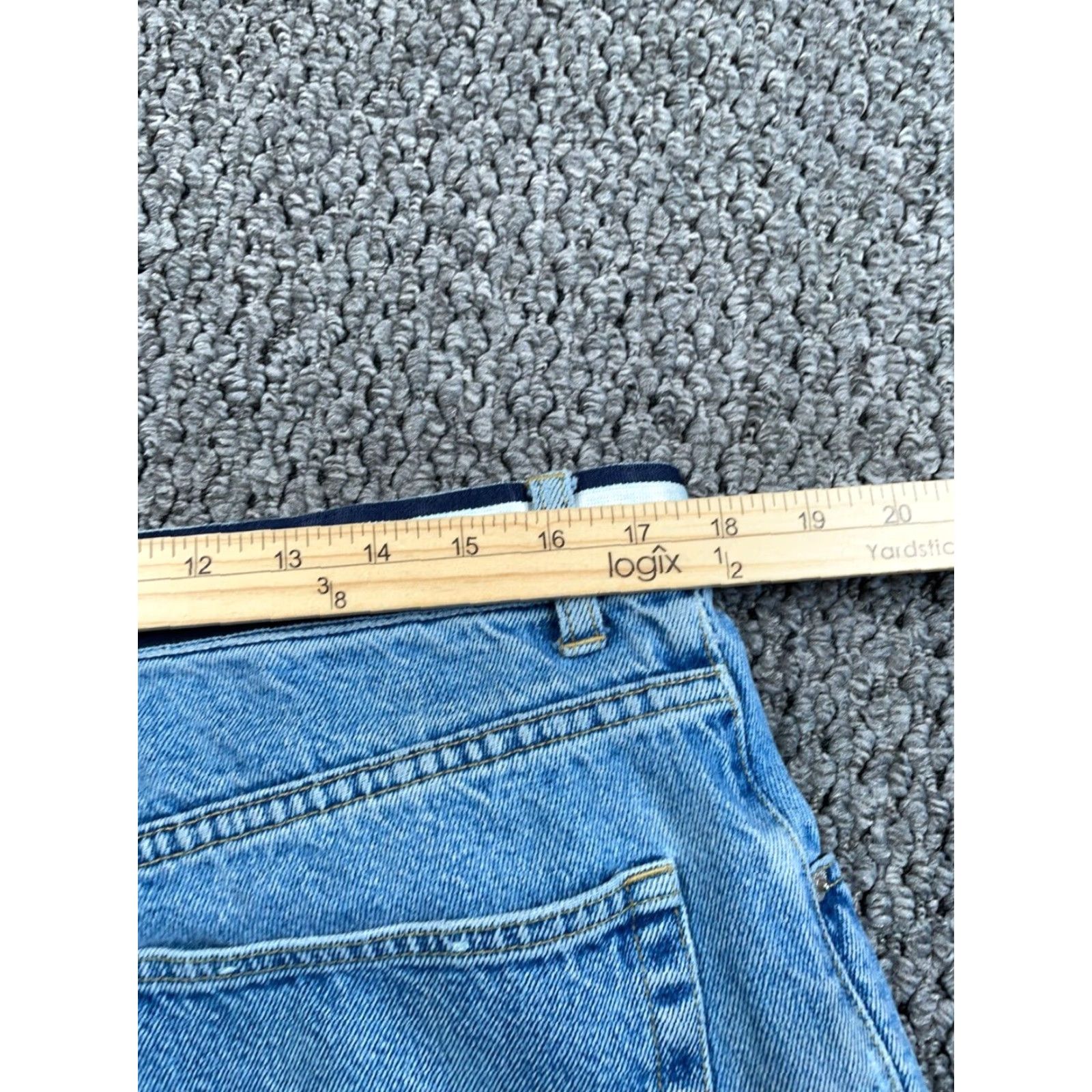 Tommy Hilfiger VINTAGE Tommy Hilfiger Straight Leg Jeans Mens 36 x 34 Light Blue Denim Spell Out 90s Hip Hop Size US 36 / EU 52 - 5 Thumbnail