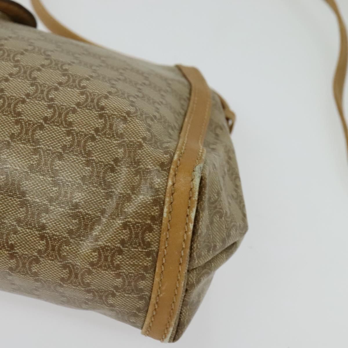 Celine CELINE Macadam Canvas Shoulder Bag Pvc Beige Gold Size ONE SIZE - 4 Thumbnail