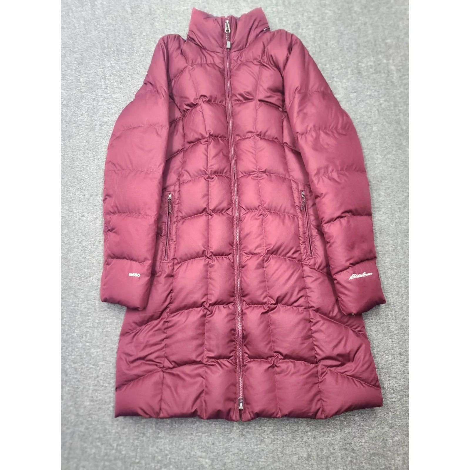 Eddie Bauer Eddie Bauer Sun Valley Down Parka Jacket Women S Burgundy 650 Fill Puffer Long Size S / US 4 / IT 40 - 2 Thumbnail