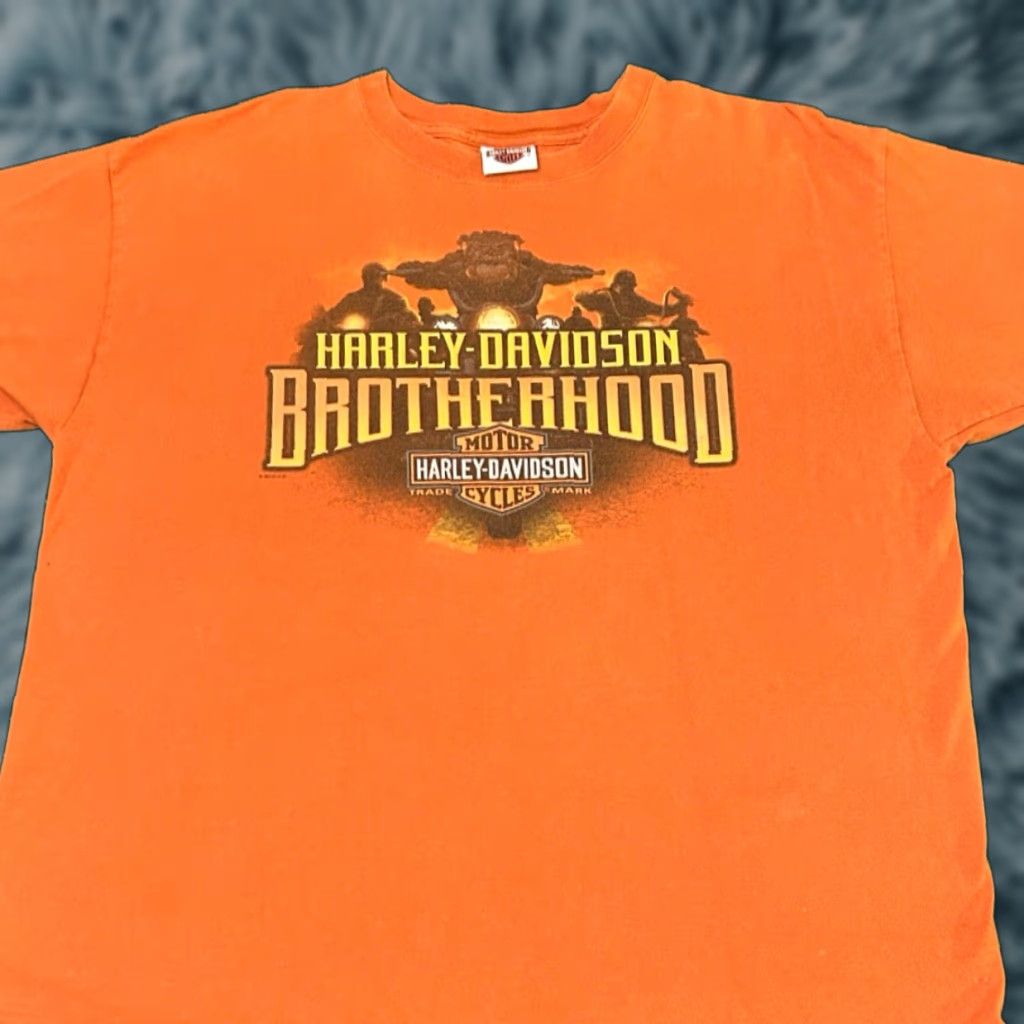 Harley Davidson VINTAGE Harley-Davidson Biker 90s Y2K BullDog Iowa Logo VTG 2011 Shirt XL Mens Orange Size US XL / EU 56 / 4 - 1 Thumbnail