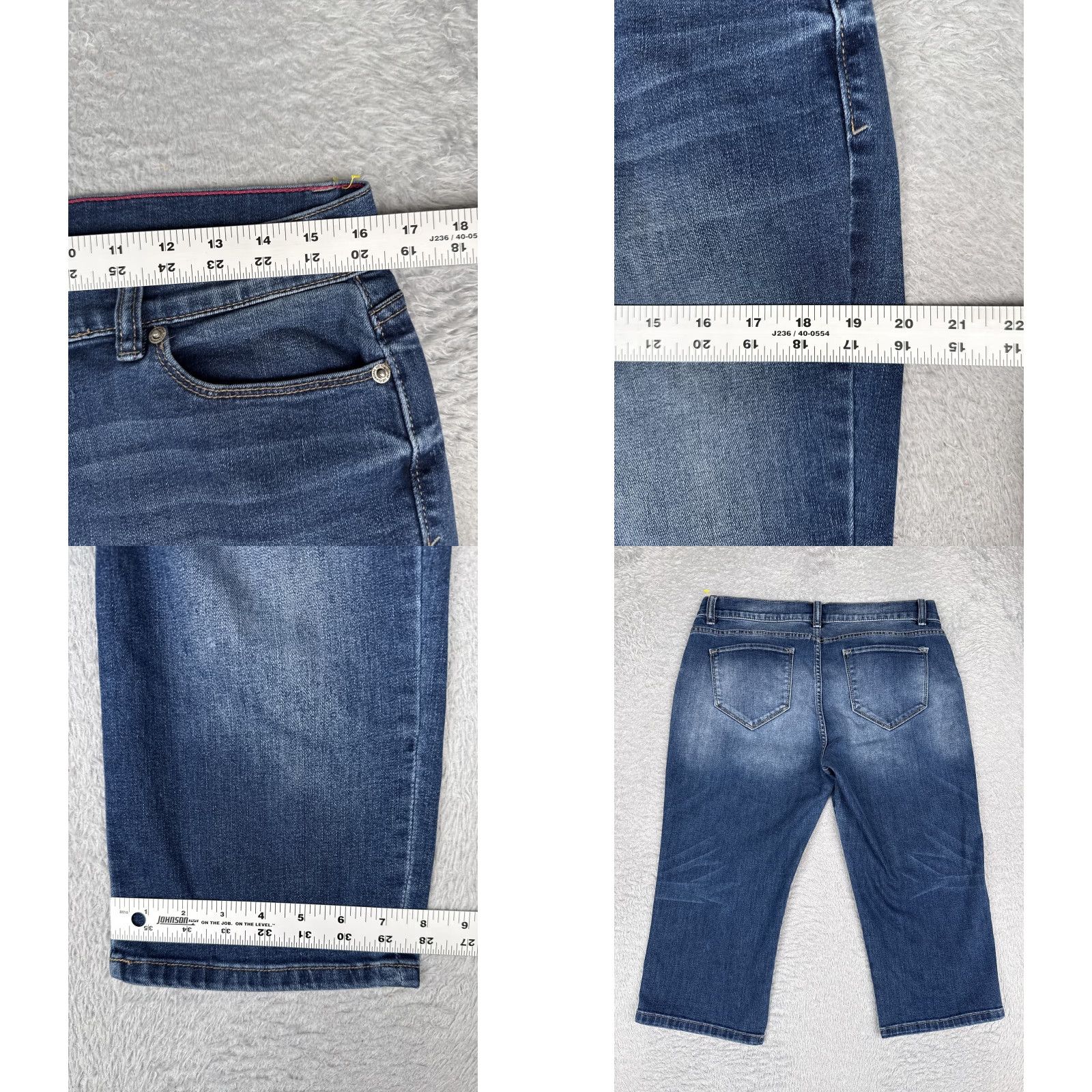 Liz Claiborne Liz Claiborne Capri Jeans Womens 10P Blue Med Wash Mid Rise Denim 32x19 Size 32" / US 10 / IT 46 - 9 Thumbnail