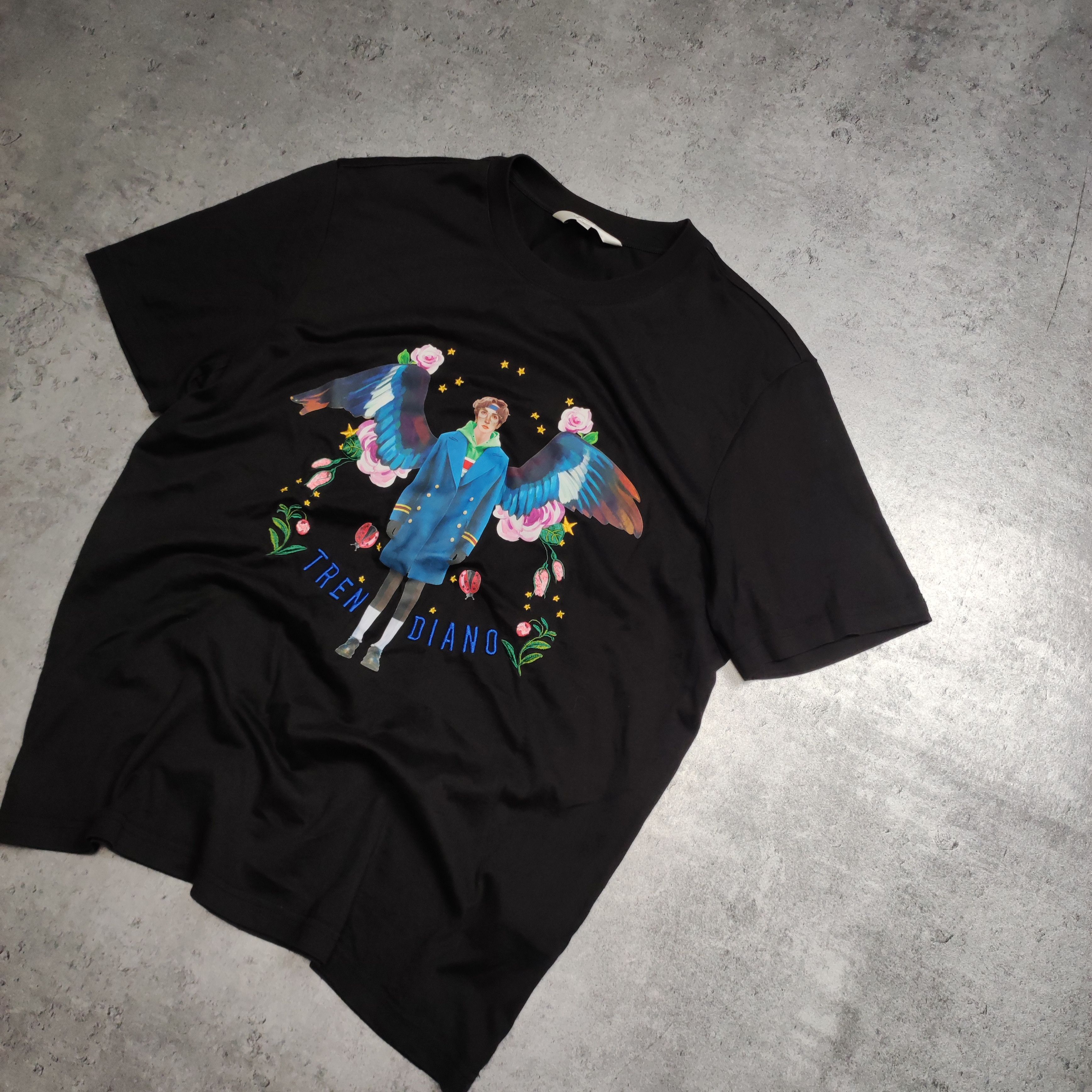 Japanese Brand × Trendiano RARE Japanese Brand Trendiano Stars Black Logo Tee Size US L / EU 52-54 / 3 - 2 Thumbnail