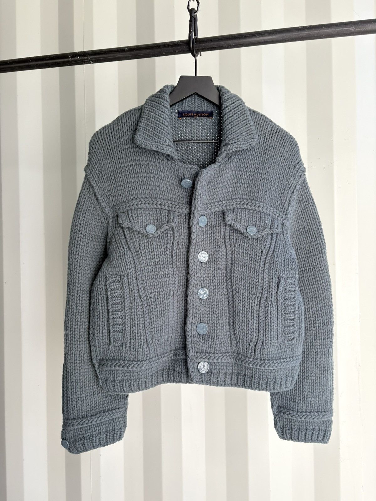 Louis Vuitton Knit Trucker Jacket Size US S / EU 44-46 / 1 - 1 Thumbnail