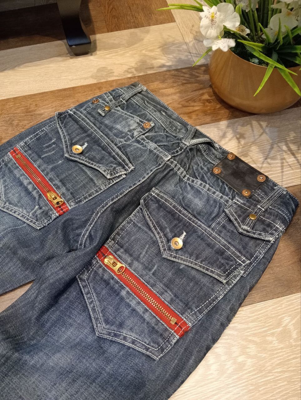 semanticdesign SEMANTIC DESIGN JAPAN BLUE WASHED FLARED DENIM PANTS Size US 30 / EU 46 - 11 Thumbnail