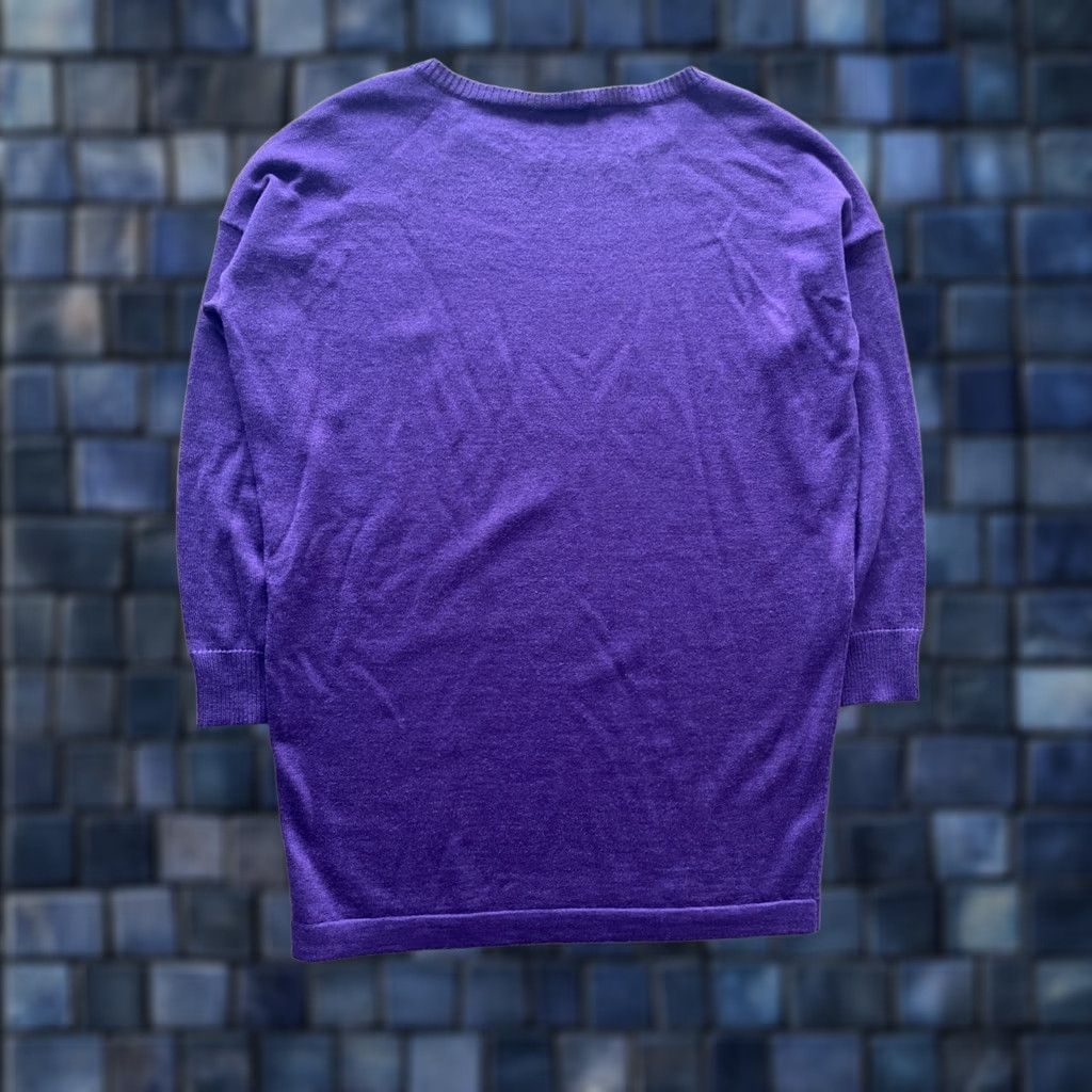 Eileen Fisher Eileen Fisher 100% Merino Wool Tunic Sweater Women XXS Purple Knit Round Neck Sweatshirt Shirt Blouse? Size XXS / US 00 / IT 34 - 1 Thumbnail