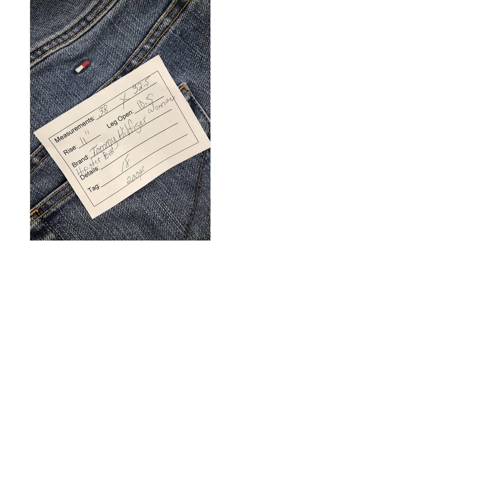 Tommy Hilfiger TOMMY HILFIGER Jeans Women's 18 High Rise Bootcut Hipster Denim 38x32.5 Blue 5-Pocket N/A Regular Vintage/HS Girls? Size 40" / US 18 - 9 Thumbnail