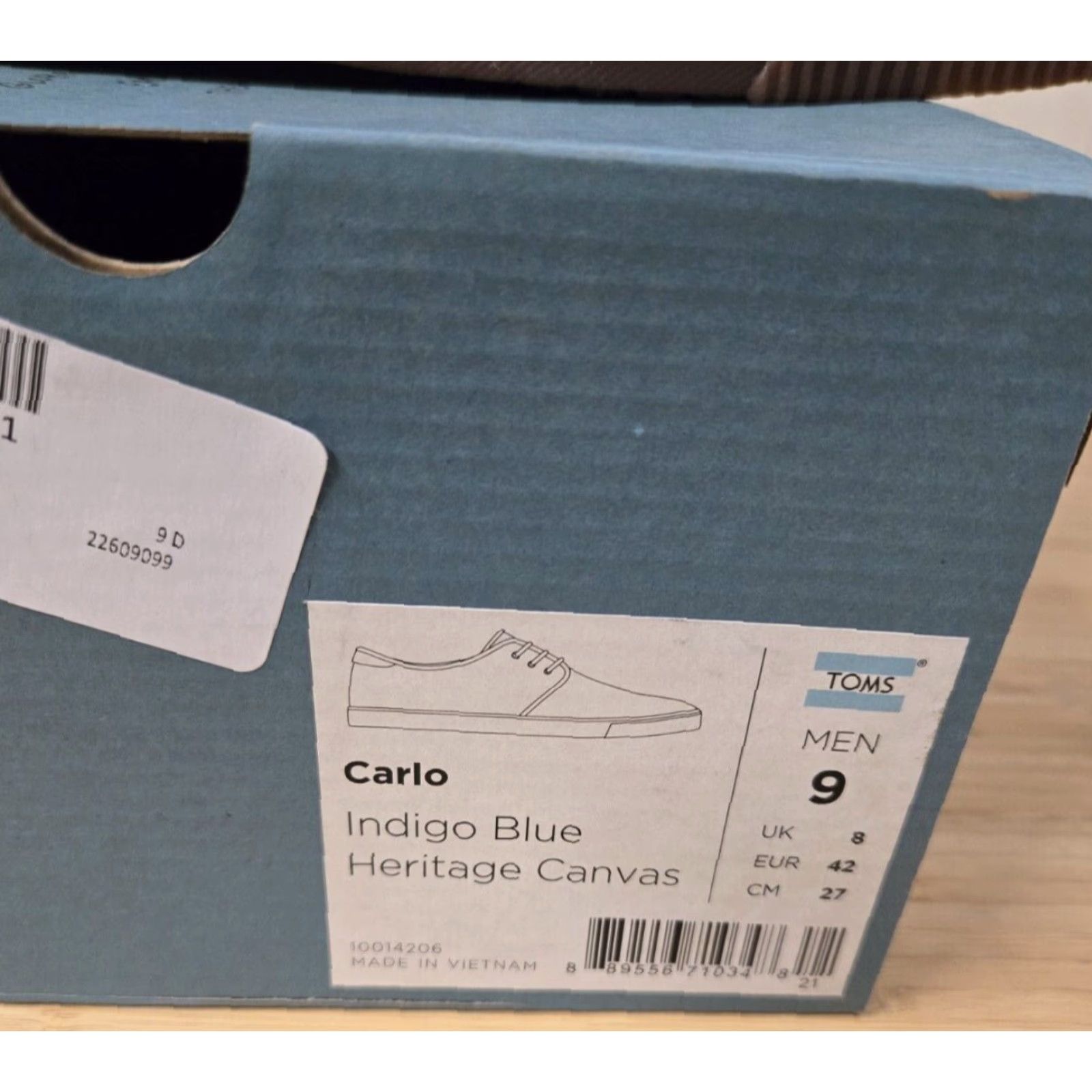 Toms TOMS Men Sneaker Heritage Canvas Carlo Indigo Blue 9 Size US 9 / EU 42 - 6 Thumbnail