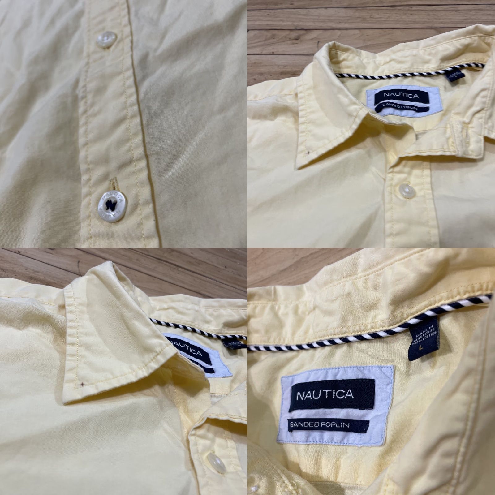 Nautica Nautica Shirt Men L Yellow Pocket Logo Sanded Poplin Matte Retro Beach Capsule - Button-Up Casual/Workwear Size US L / EU 52-54 / 3 - 10 Thumbnail