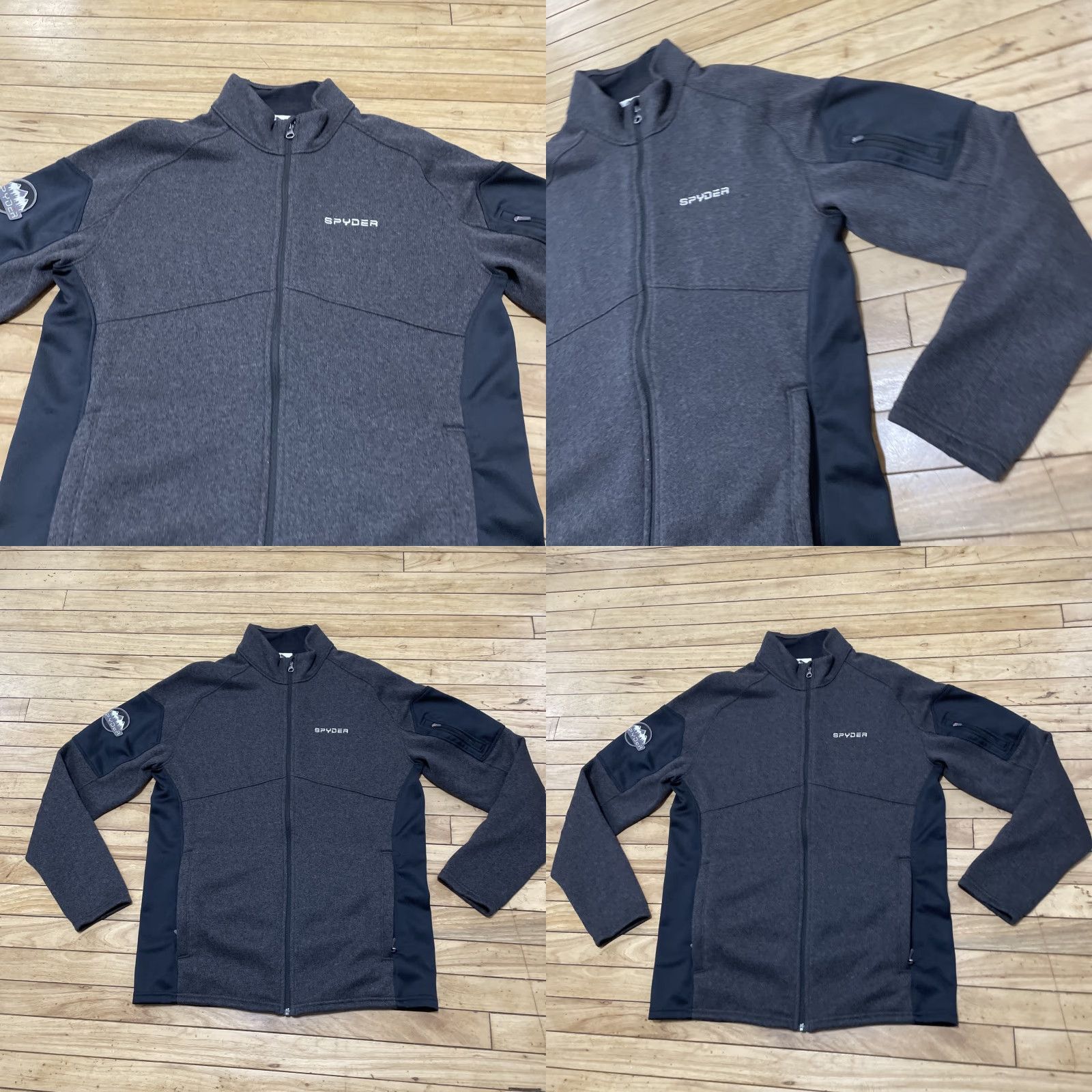 Spyder Spyder Full Zip Jacket Men L Gray Black Knit Athletic Layer Warm Size US L / EU 52-54 / 3 - 10 Thumbnail