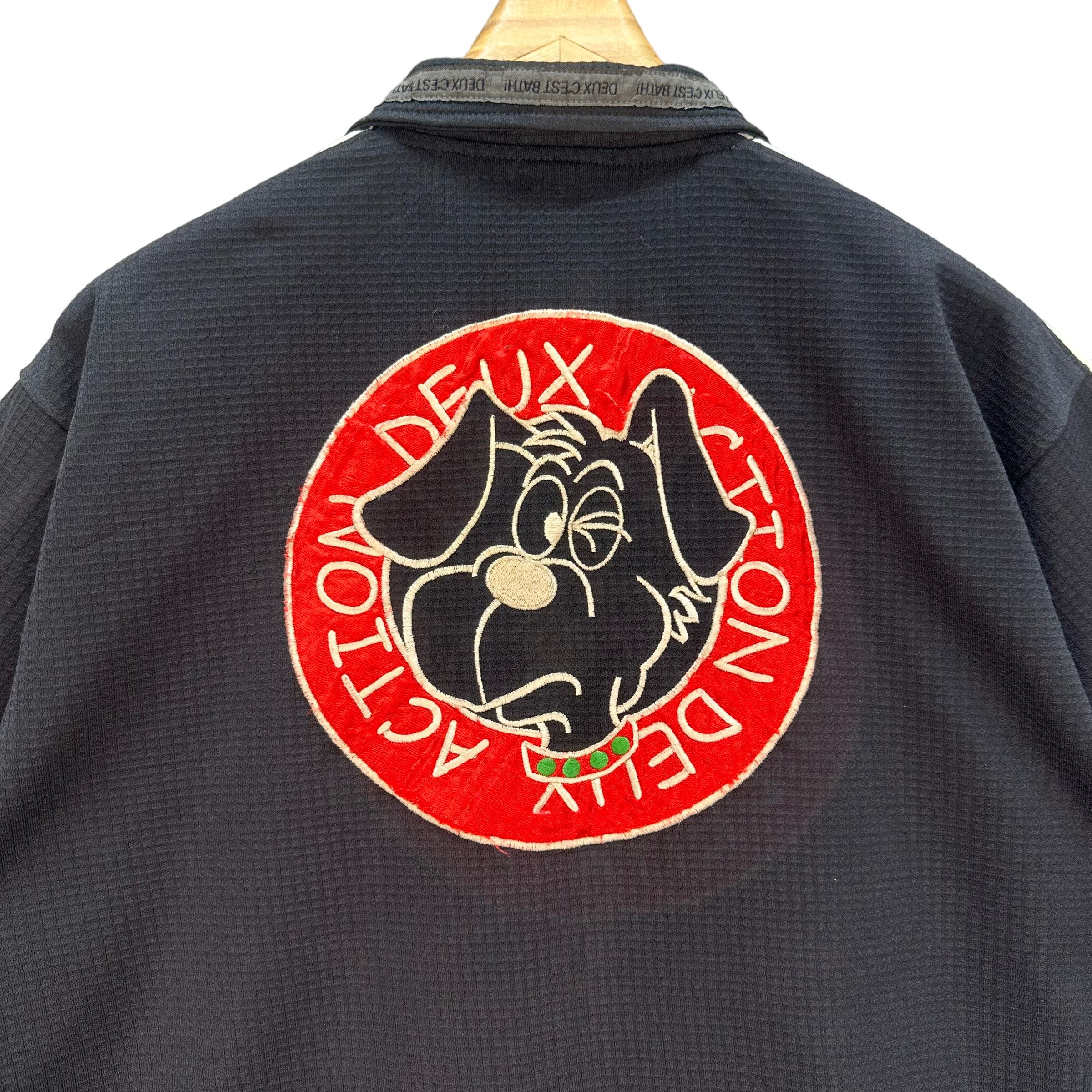 Japanese Brand DEUX ACTION Circle Big Logo SS Zipper Jacket #8493-011 Size US L / EU 52-54 / 3 - 2 Thumbnail