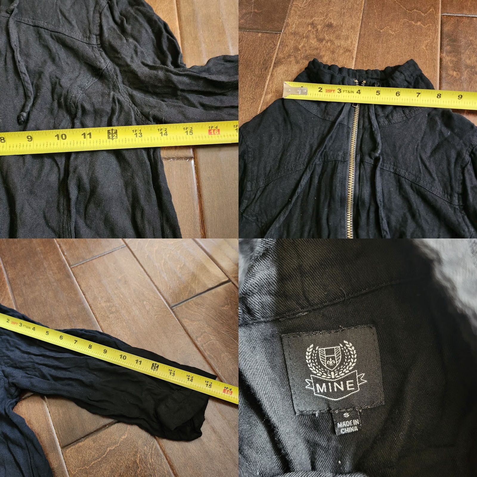 Vintage Mine Juniors Jacket Lightweigh t Black Full Zip Hip Length Sz Small Shirt Womens Small Black Knit Rayon Zipper Short Spring 90s Hippie Style Velvet? Size S / US 4 / IT 40 - 8 Thumbnail