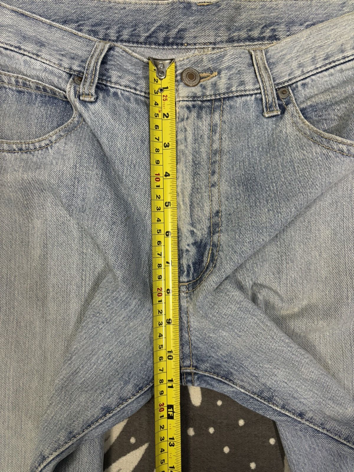 Japanese Brand Vintage Japanese Brand Light Blue Wash Distressed Jeans Size US 34 / EU 50 - 14 Thumbnail