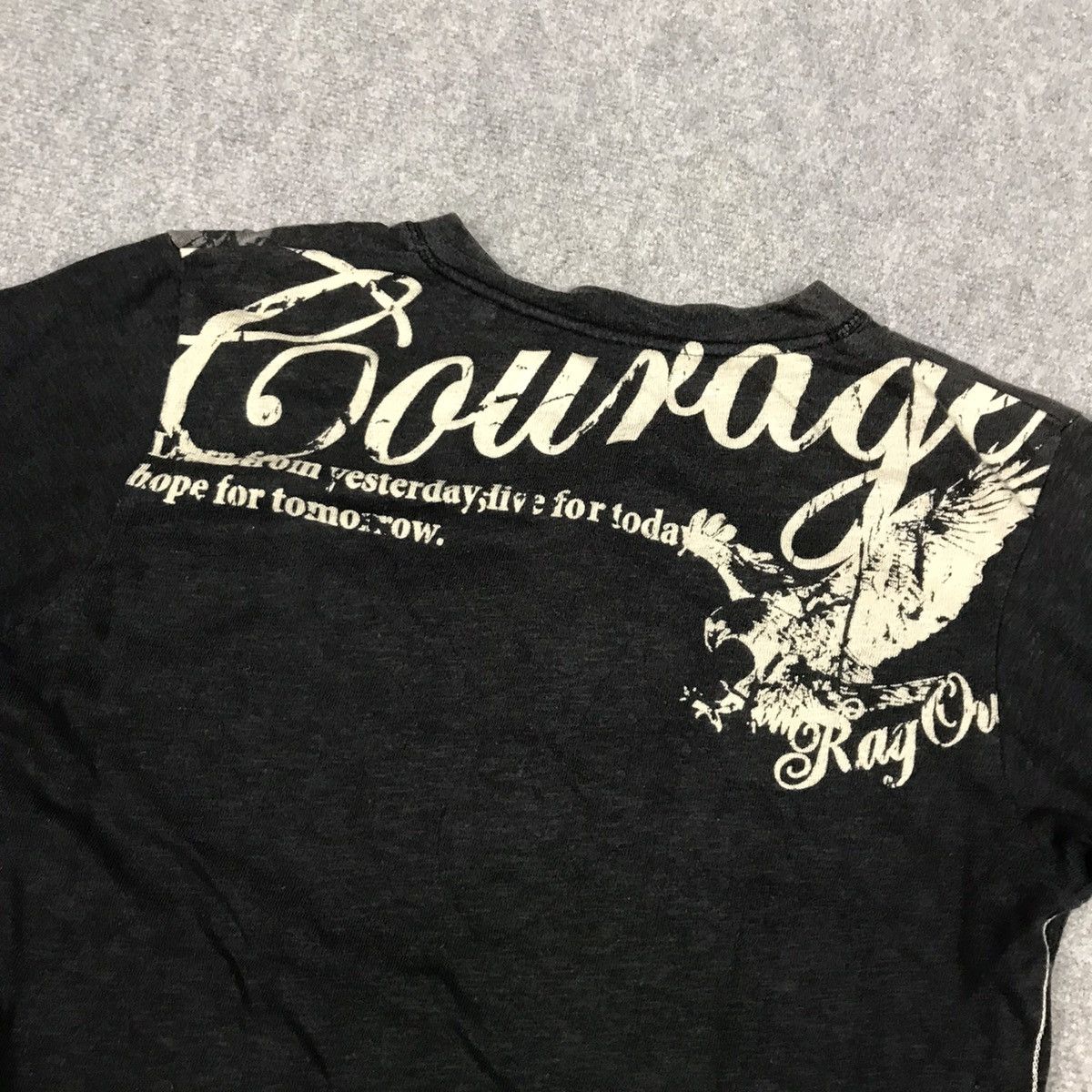 If Six Was Nine × Japanese Brand JAPANERS STYLE RAGOUT BLACK FADED TSHIRT Size US M / EU 48-50 / 2 - 7 Thumbnail