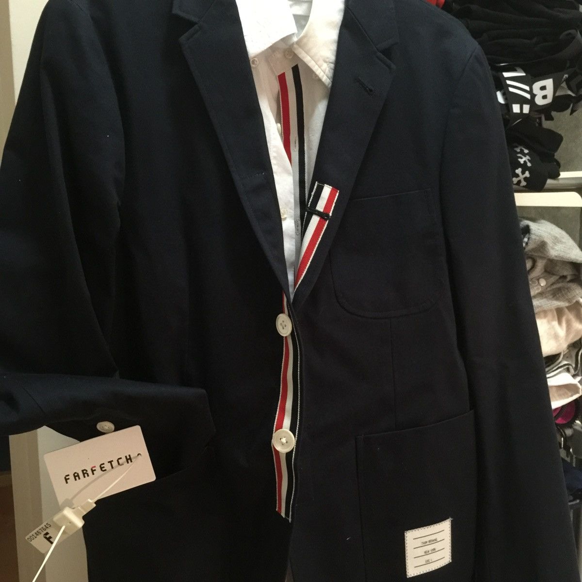 Thom Browne SQUARE CUT SHELL PATCH POCKET JACKET Size 38R - 10 Thumbnail