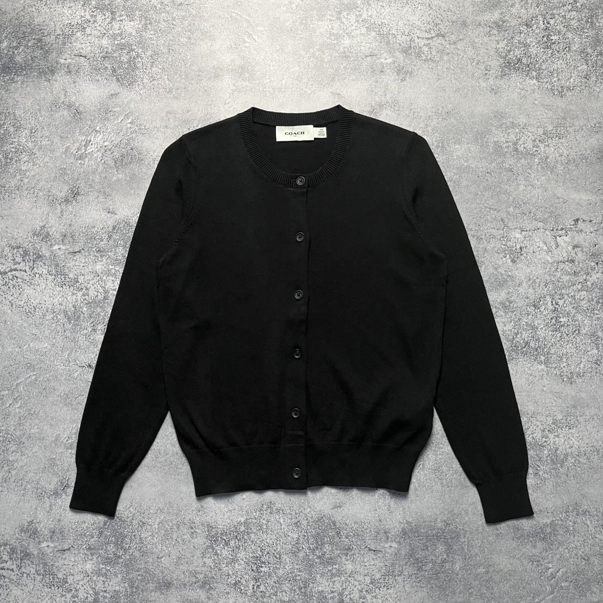 Coach Coach Black Cardigan Sweater Streetwear Luxury Designer Size XXS / US 00 / IT 34 - 1 Thumbnail